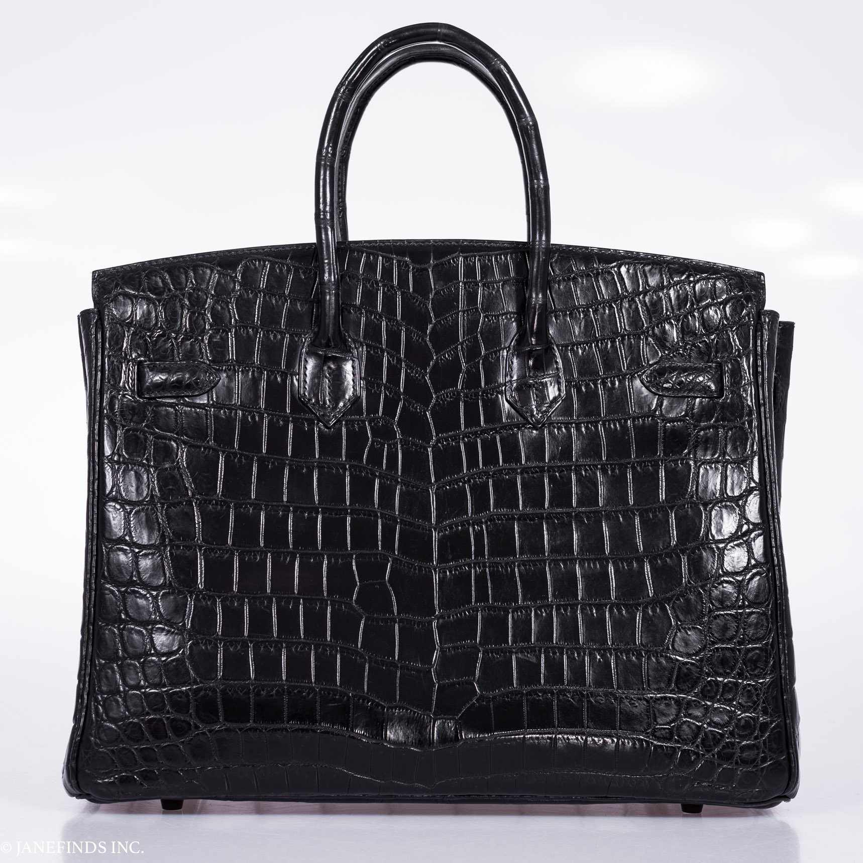 Hermès Birkin 35 SO BLACK Niloticus Crocodile Black Hardware - Legend
