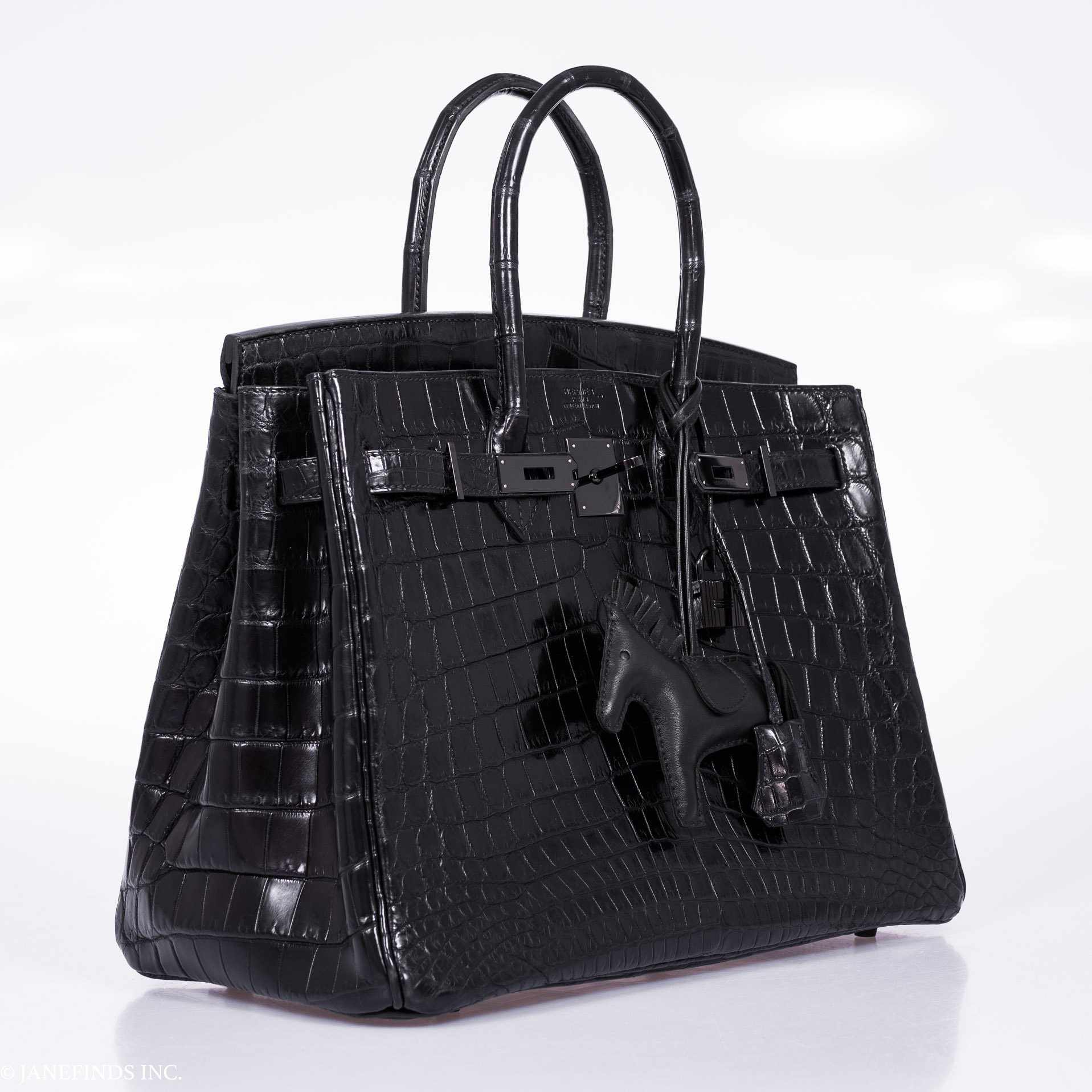 Hermès Birkin 35 SO BLACK Niloticus Crocodile Black Hardware - Legend