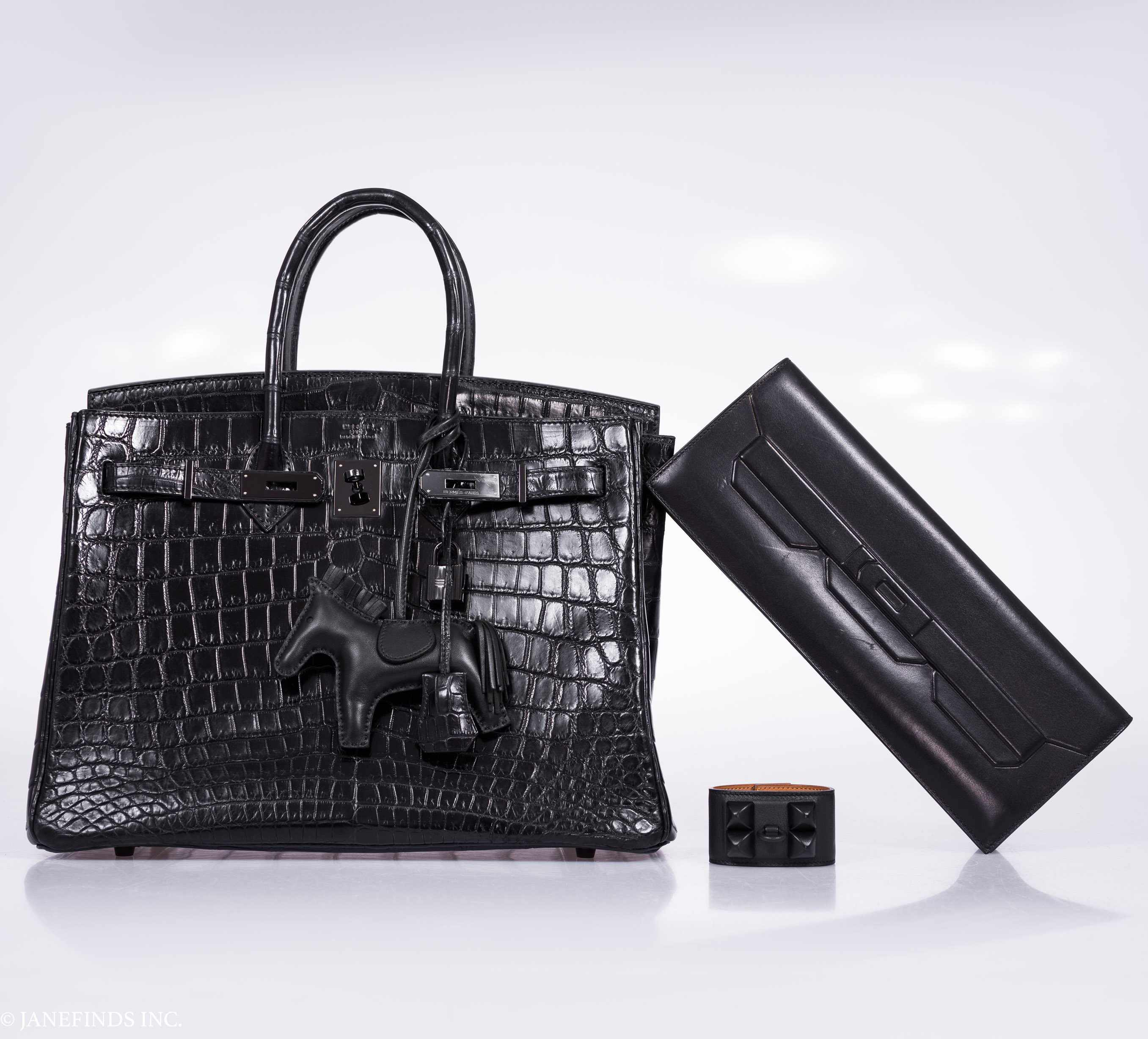 Hermès Birkin 35 SO BLACK Niloticus Crocodile Black Hardware - Legend