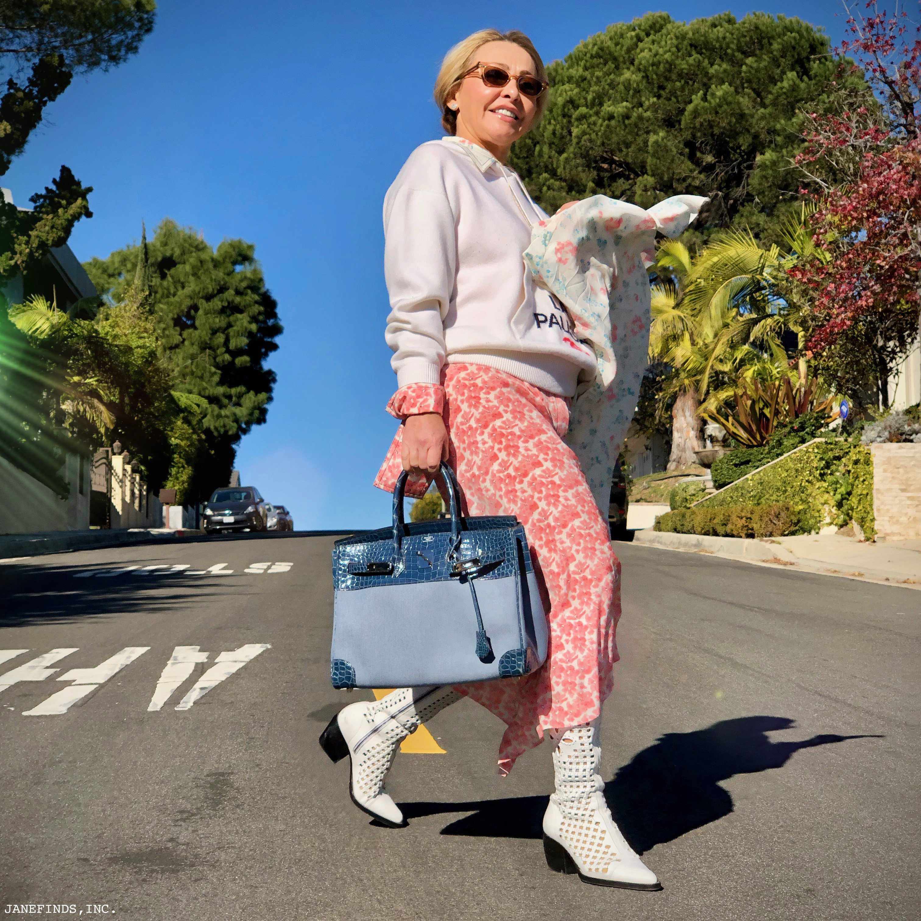 Hermès Birkin 35 Shiny Blue Roi Porosus Crocodile & Denim Palladium Hardware