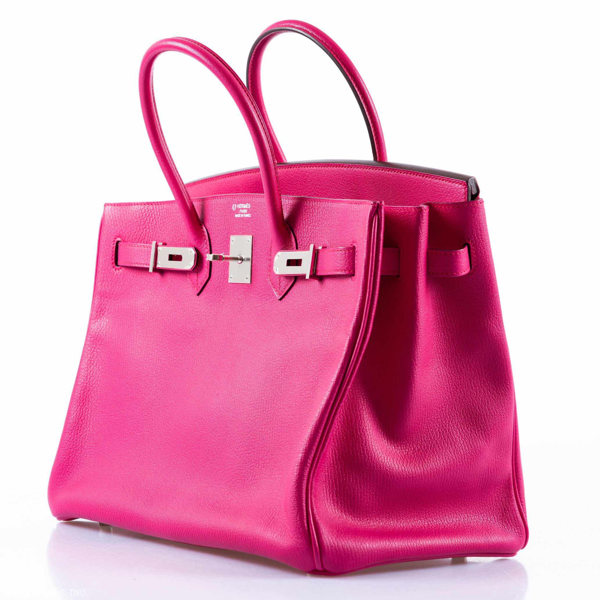 Hermès Birkin 35 Special Order Rose Tyrien Chevre Palladium Hardware with Extra Pocket