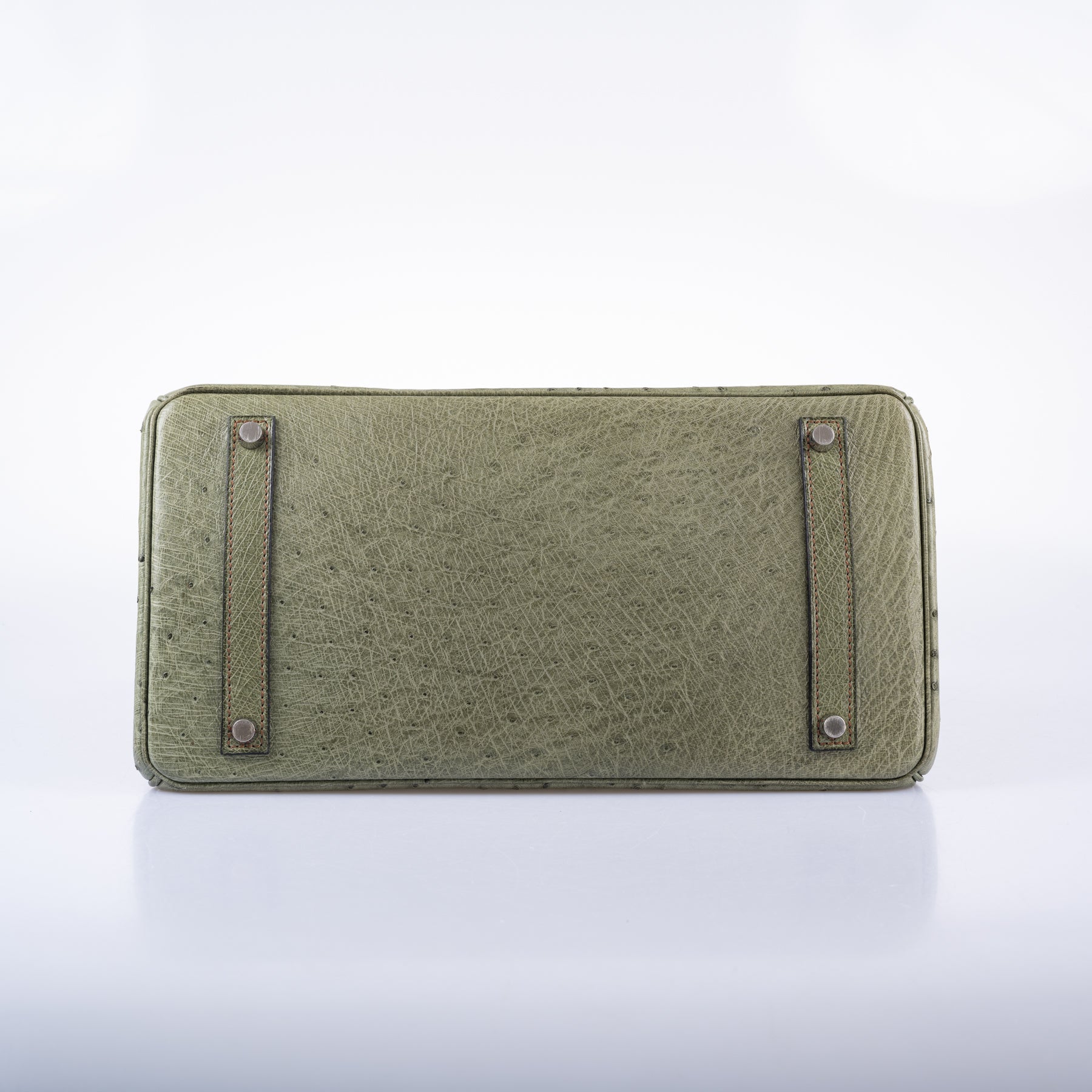 Hermès Birkin 35 Special Order Vert Olive & Sable Ostrich Palladium Hardware