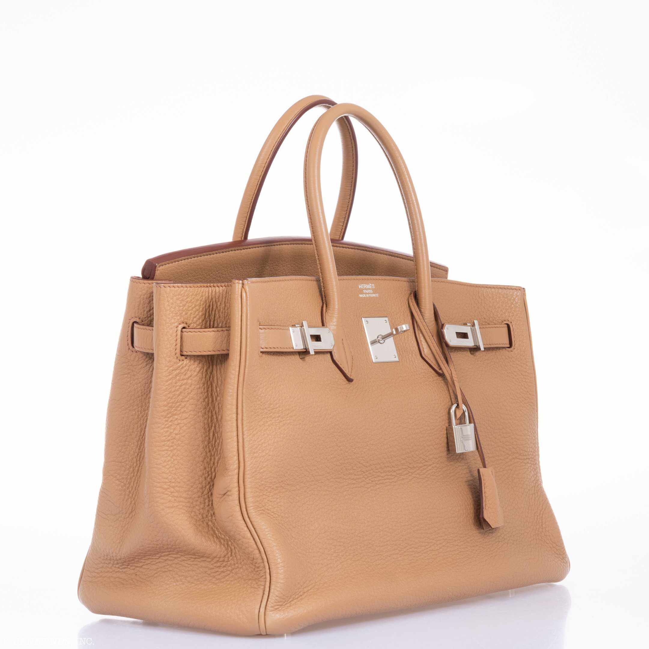Hermès Birkin 35 Tabac Clemence Palladium Hardware