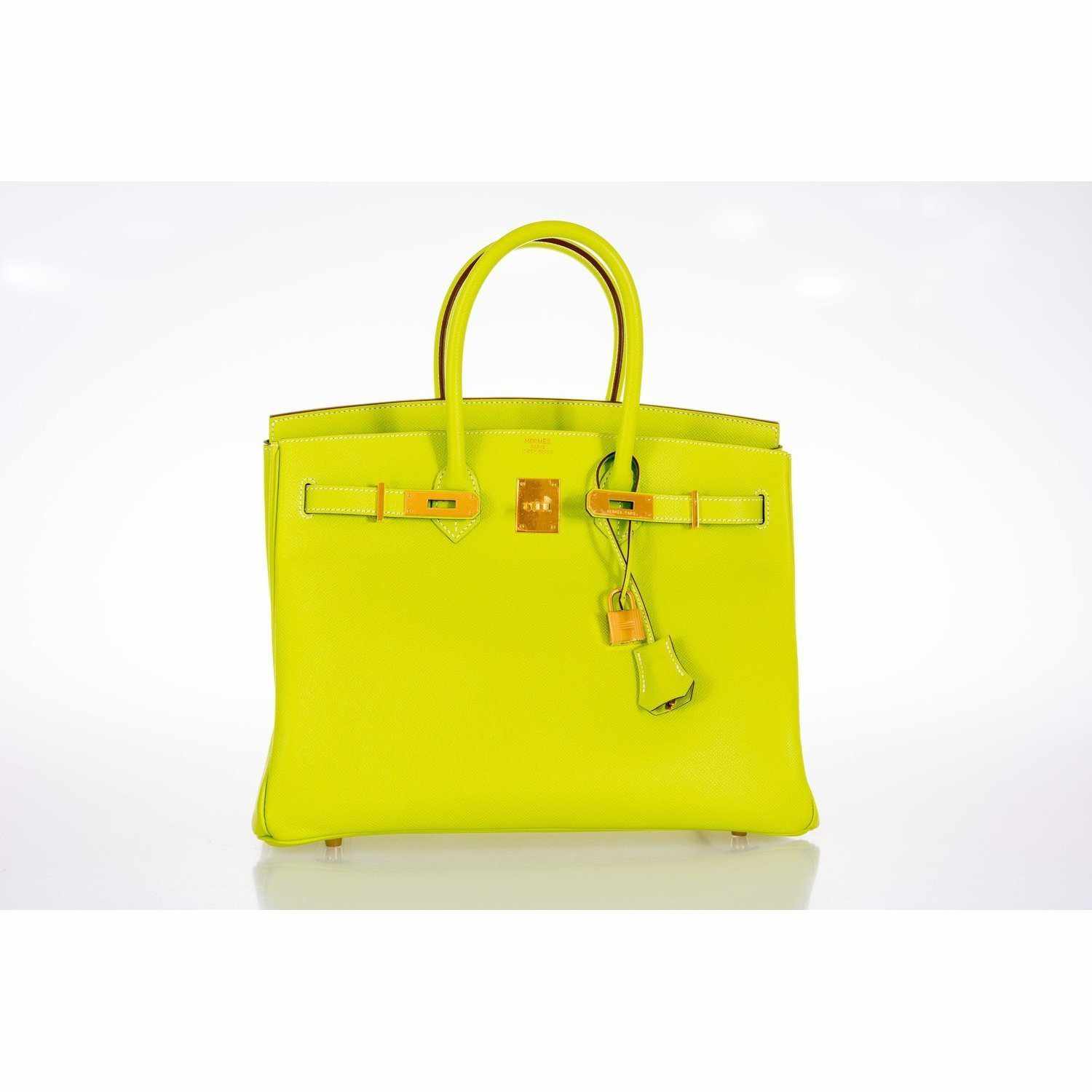 Hermès Birkin 35 Vert Anis Green Crocodile Gold Hardware