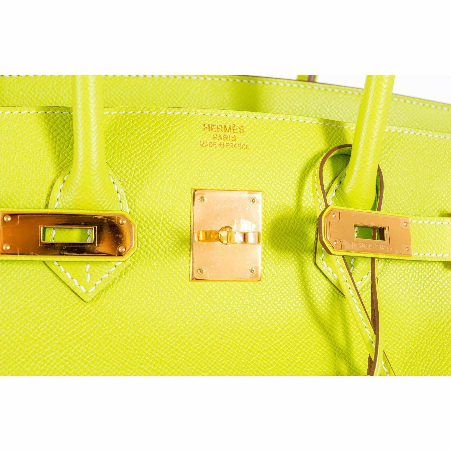 Hermès Birkin 35 Vert Anis Green Crocodile Gold Hardware