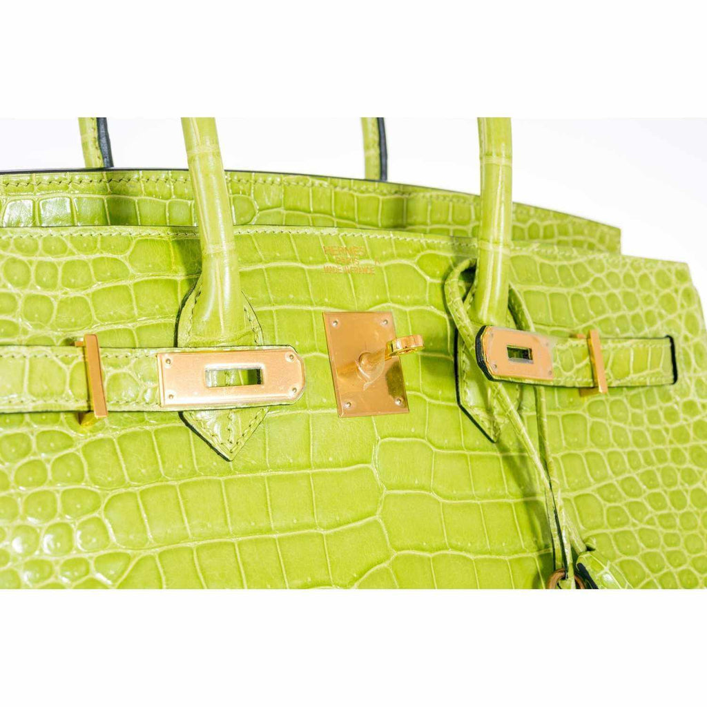 NEW Hermes Birkin 35 Malachite Green Emerald Matte Crocodile