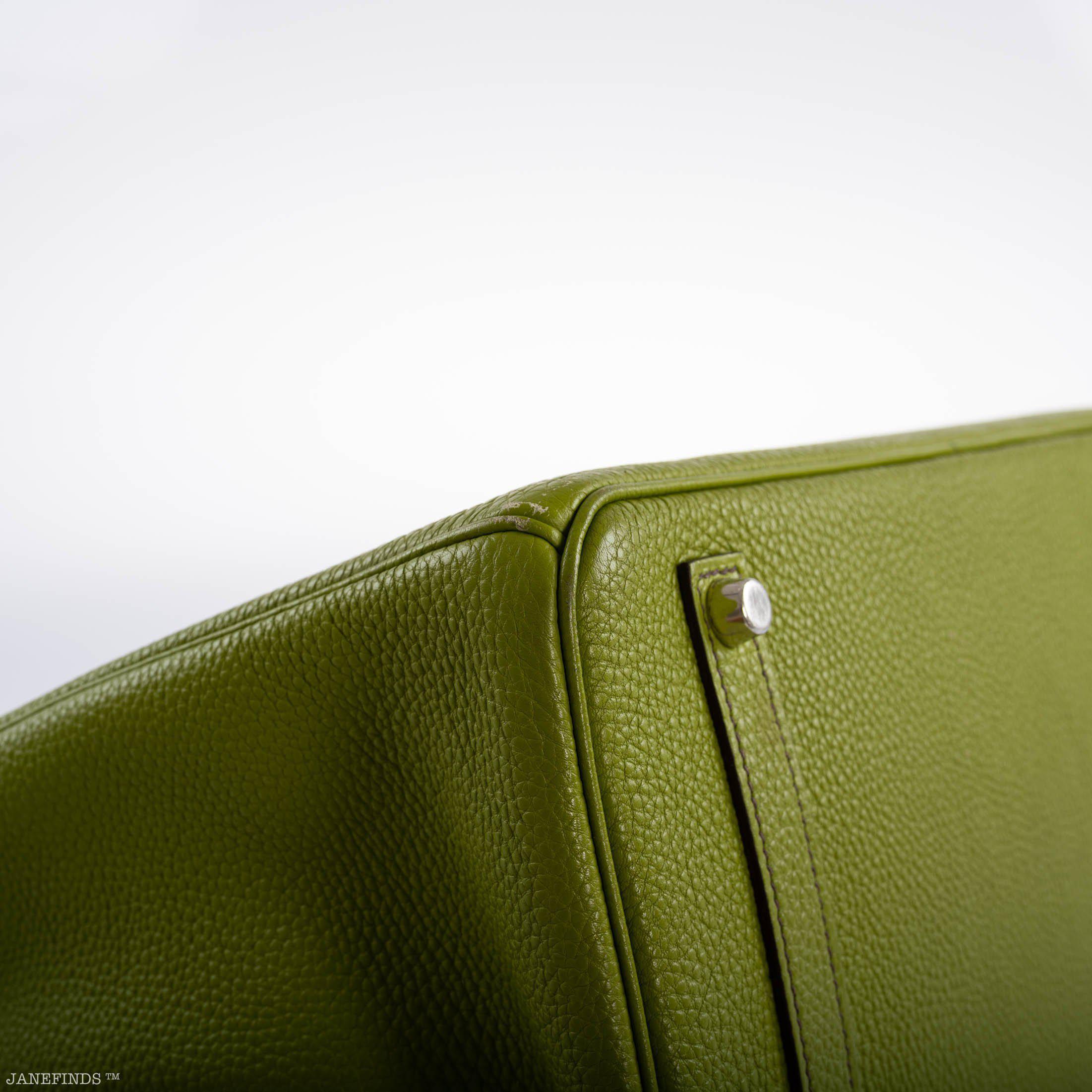 Hermès Birkin 35 Vert Anis Togo with Palladium Hardware - 2006, J Square