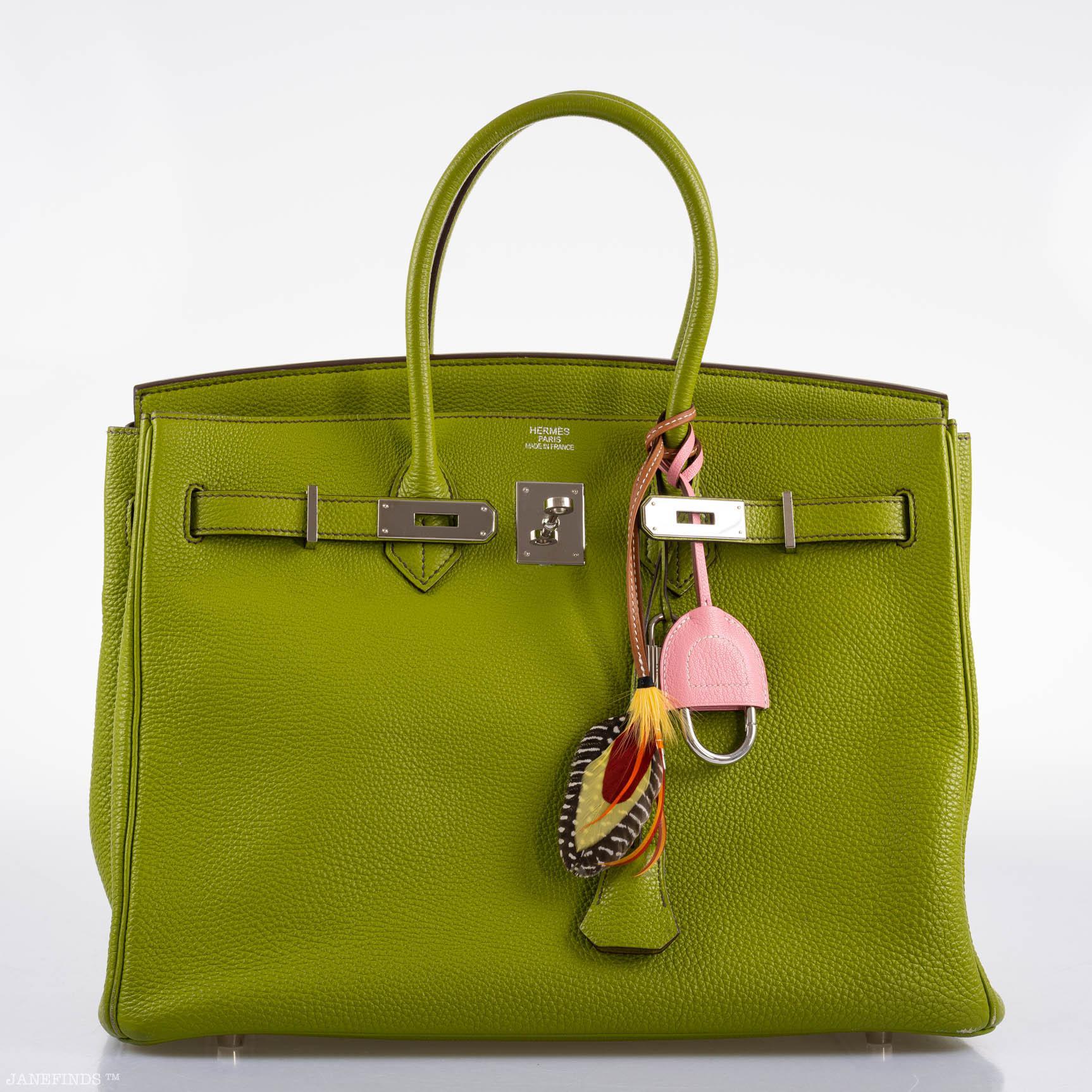 Hermès Birkin 35 Vert Anis Togo with Palladium Hardware - 2006, J Square