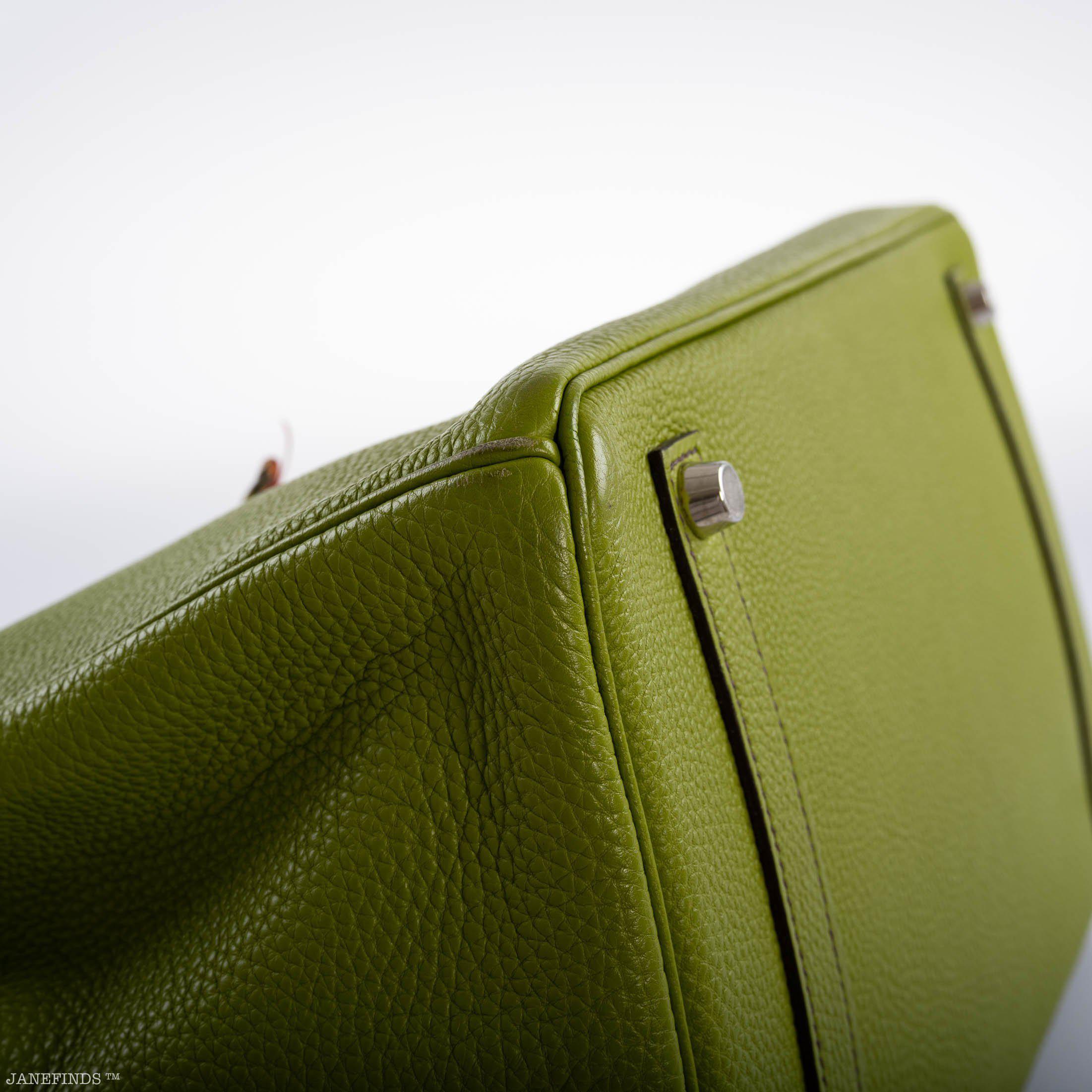 Hermès Birkin 35 Vert Anis Togo with Palladium Hardware - 2006, J Square