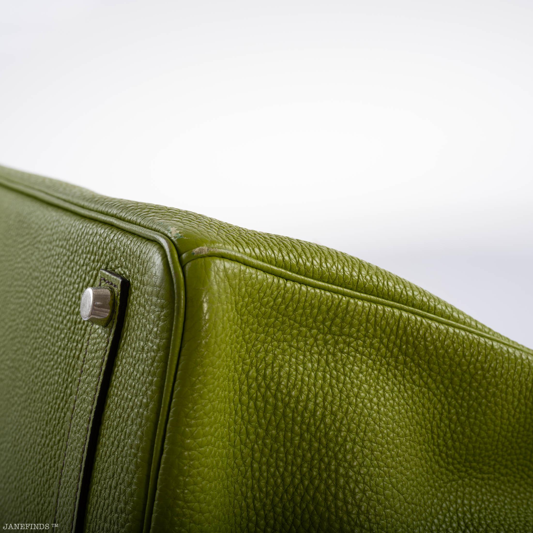 Hermès Birkin 35 Vert Anis Togo with Palladium Hardware - 2006, J Square