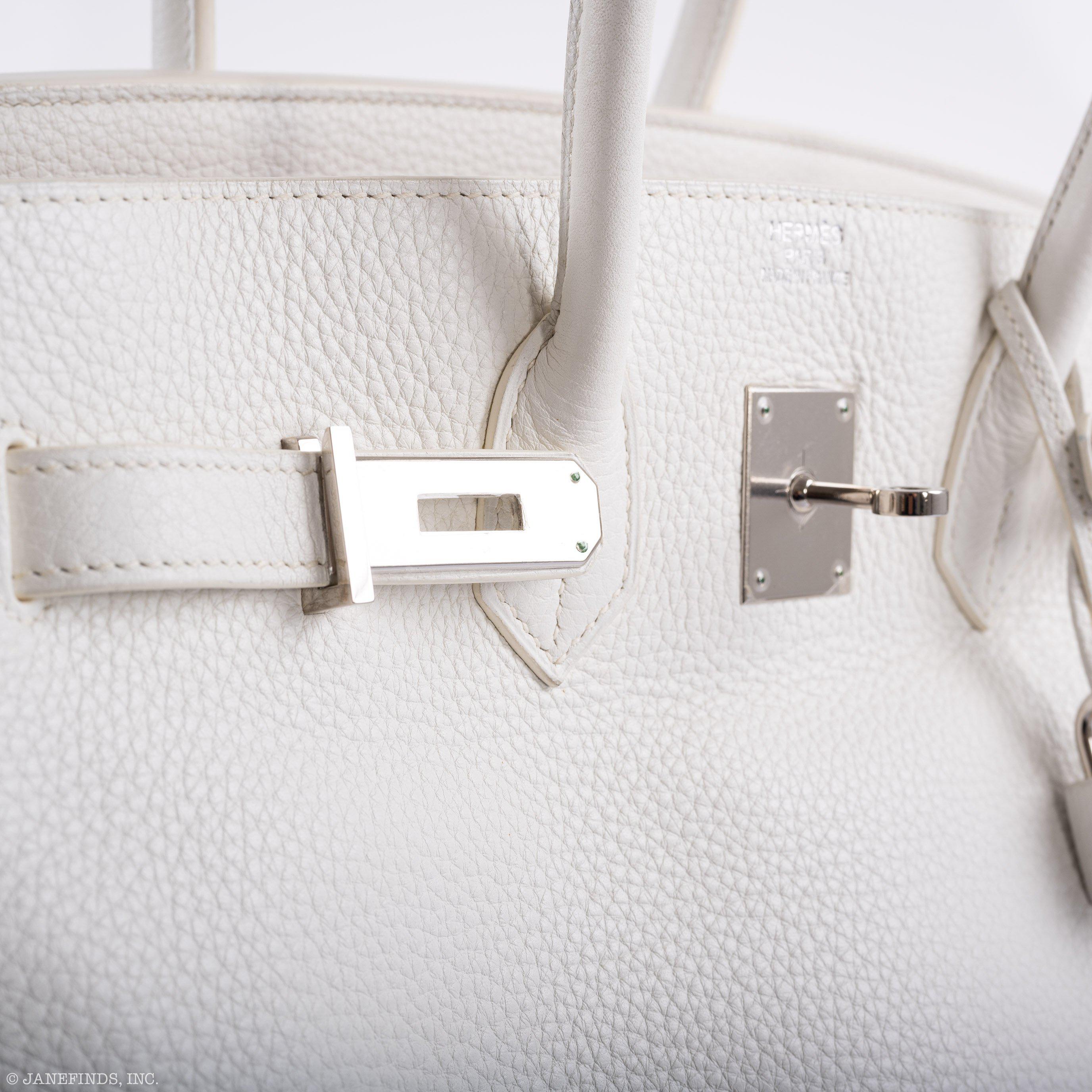 Hermès Birkin 35 White Clemence leather Palladium Hardware - N Square