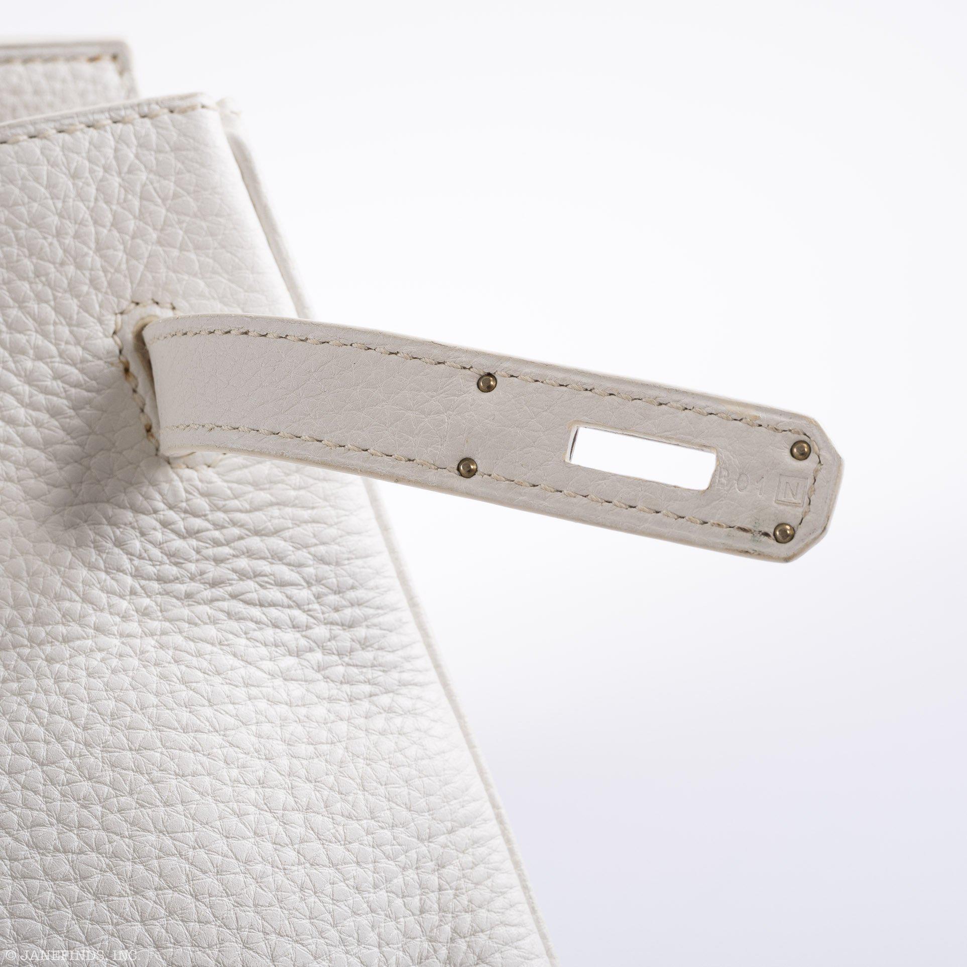 Hermès Birkin 35 White Clemence leather Palladium Hardware - N Square