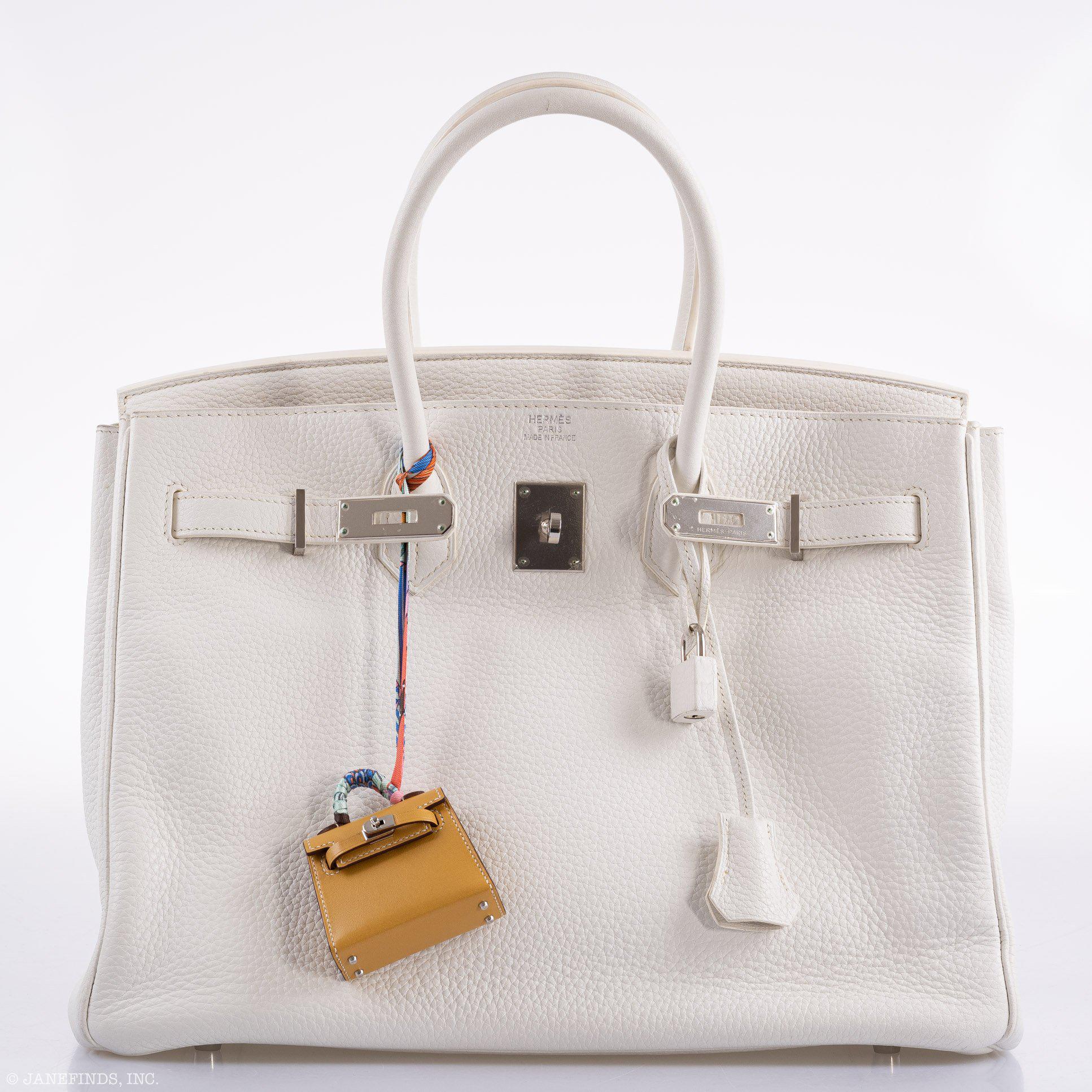 Hermès Birkin 35 White Clemence leather Palladium Hardware - N Square