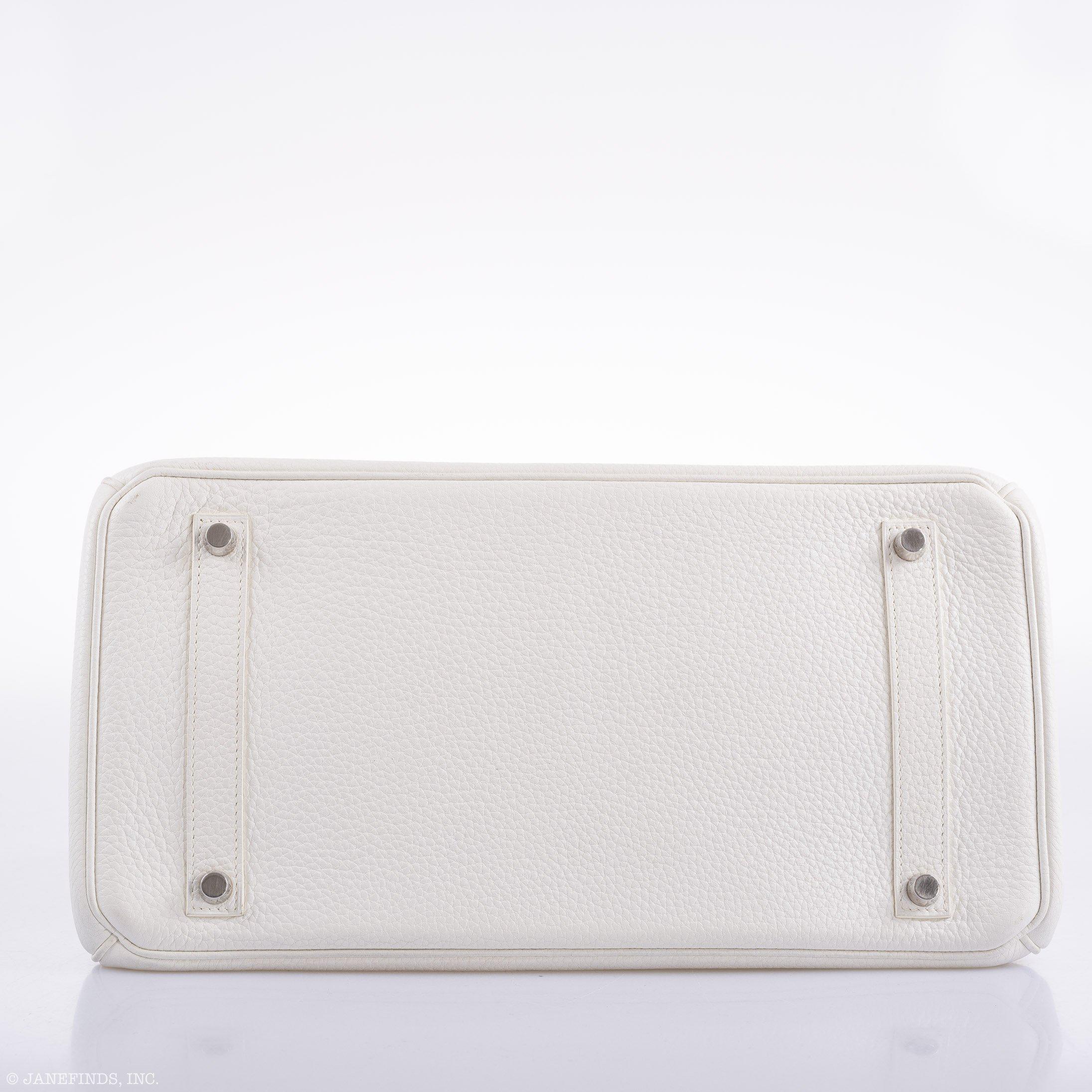 Hermès Birkin 35 White Clemence leather Palladium Hardware - N Square