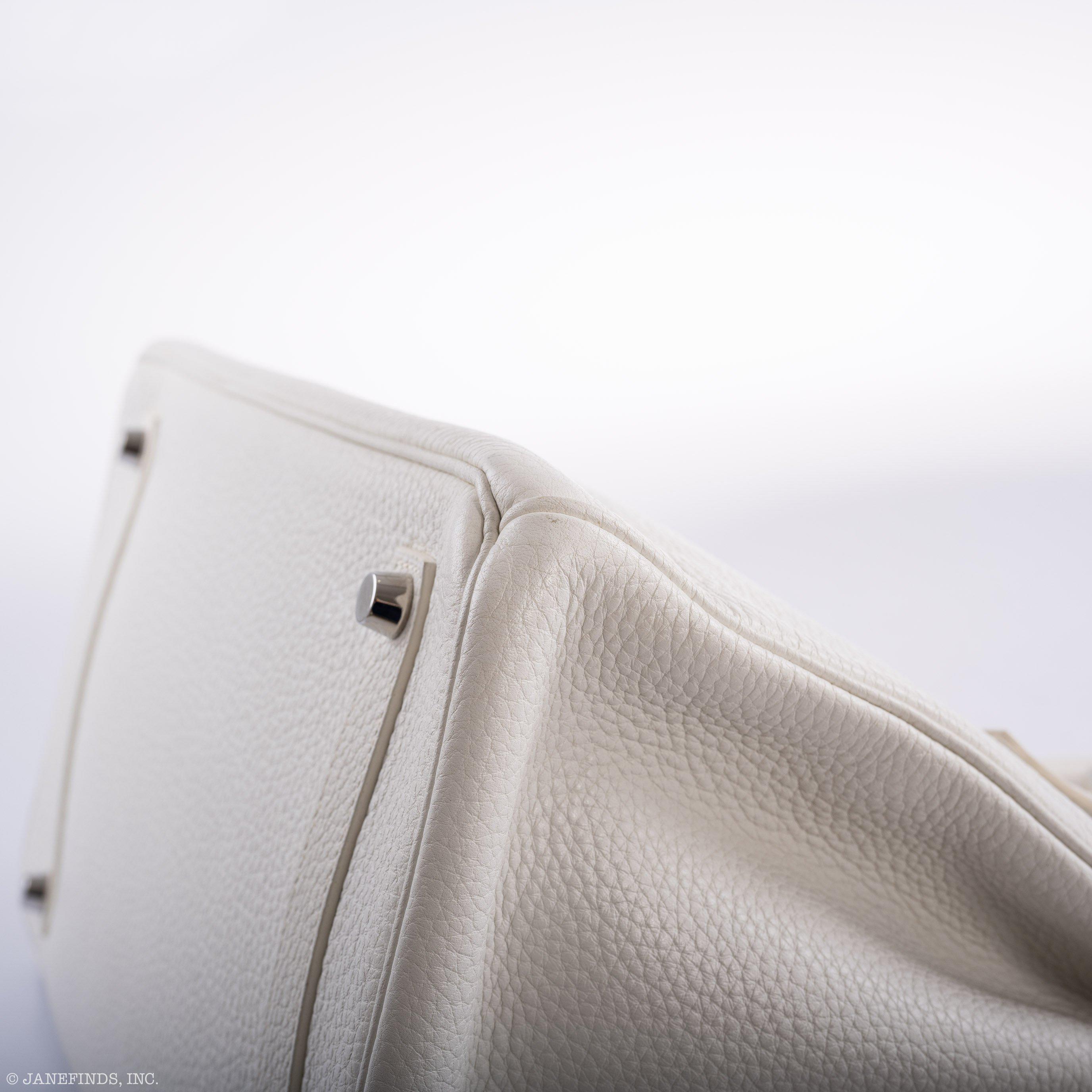 Hermès Birkin 35 White Clemence leather Palladium Hardware - N Square
