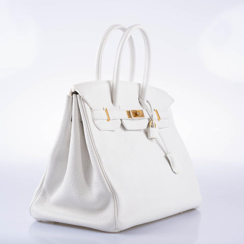 Hermès Birkin 35 White White Clemence Gold Hardware - 2016, X
