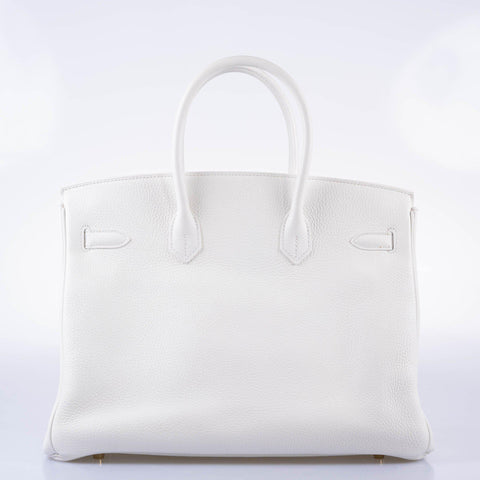 Hermès Birkin 35 White White Clemence Gold Hardware - 2016, X