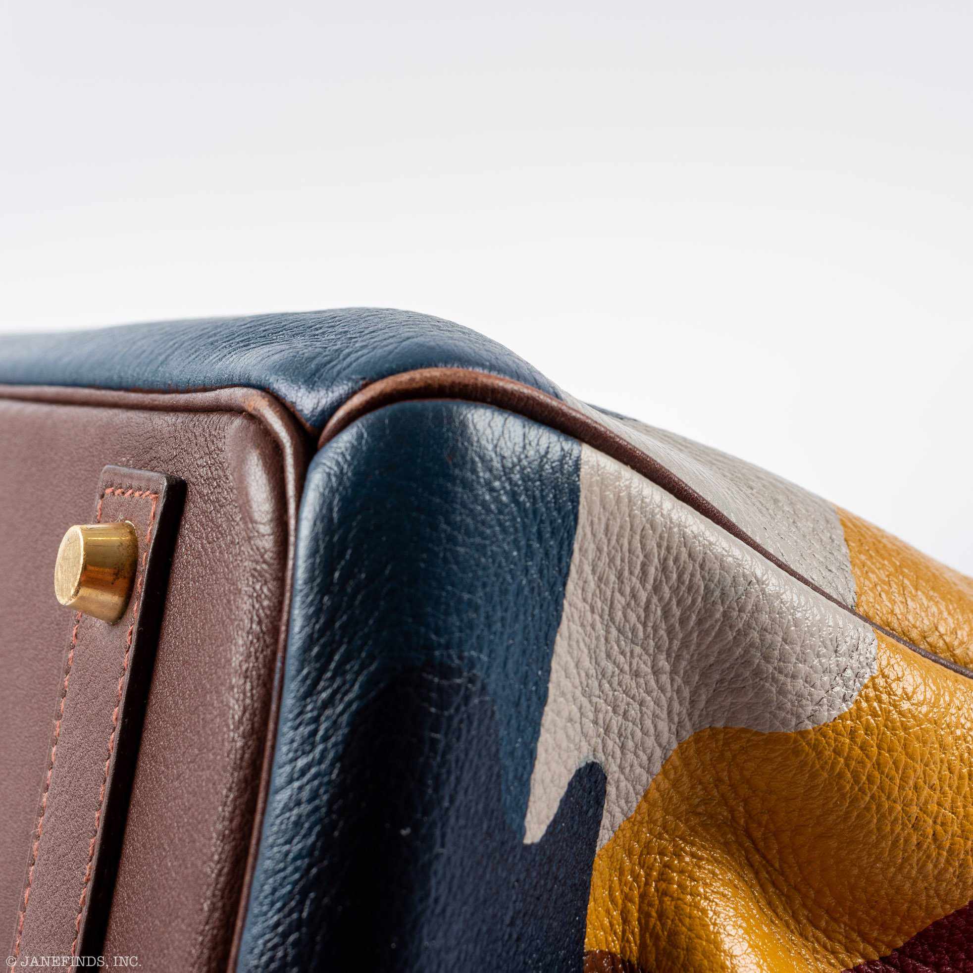 Hermès Birkin 40 "Au Route du Monde" Chocolate Gold Hardware * JaneFinds Custom Shop