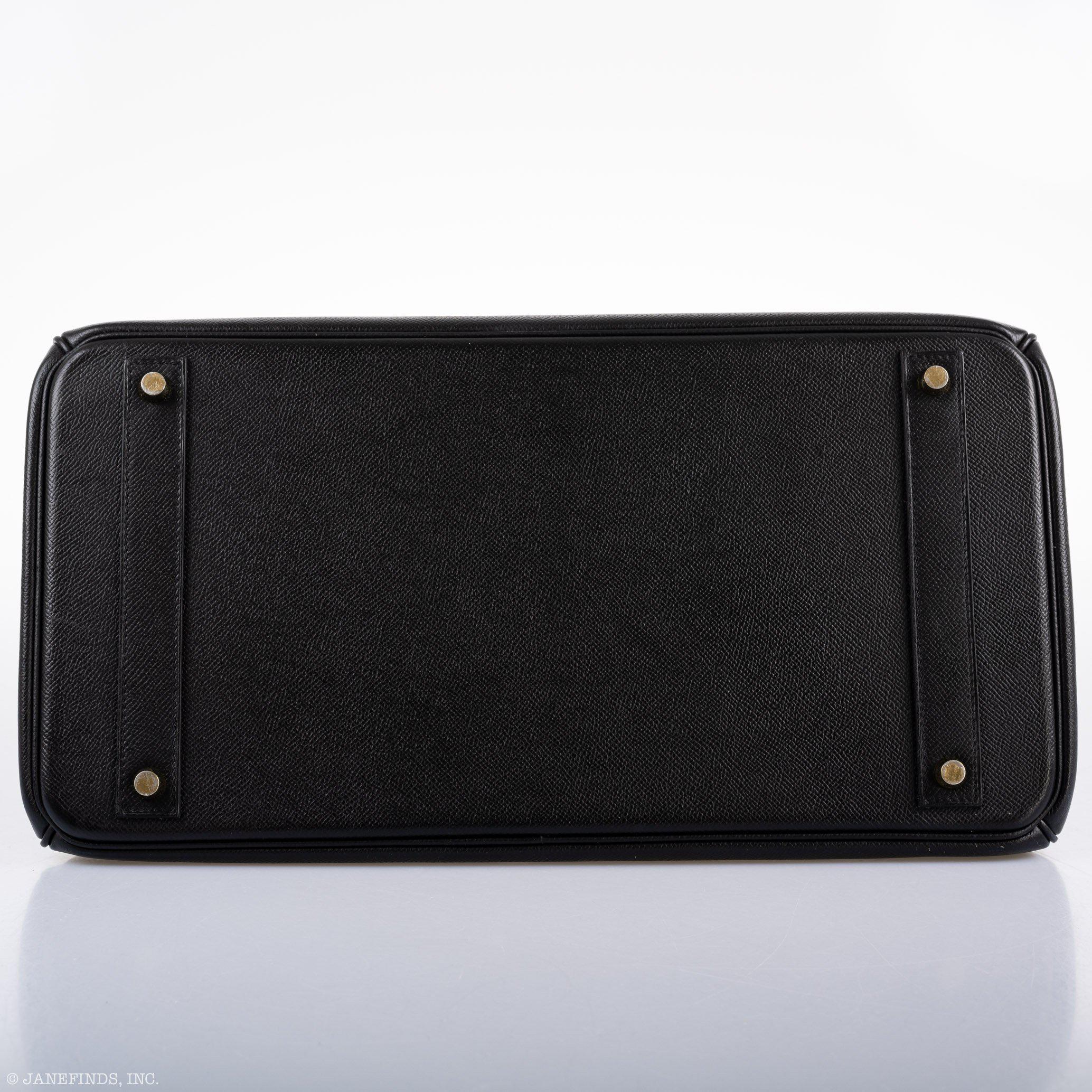 Hermès Birkin 40 Black Epsom Leather Gold Hardware - 2011, Square O