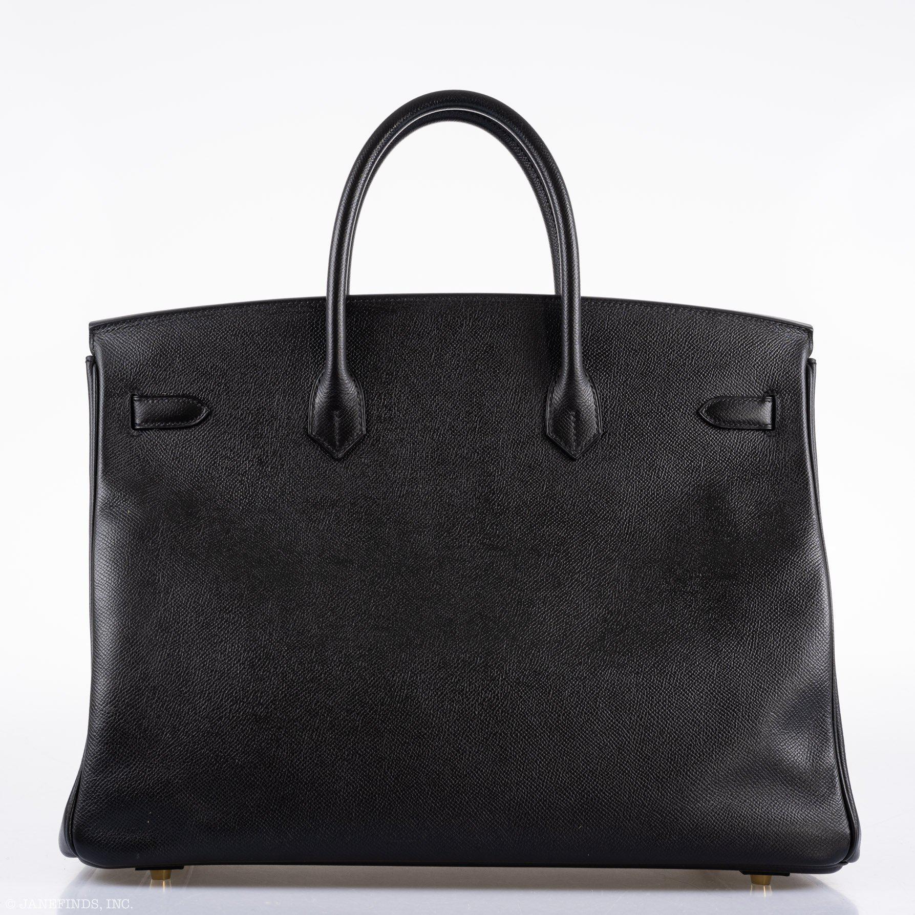 Hermès Birkin 40 Black Epsom Leather Gold Hardware - 2011, Square O
