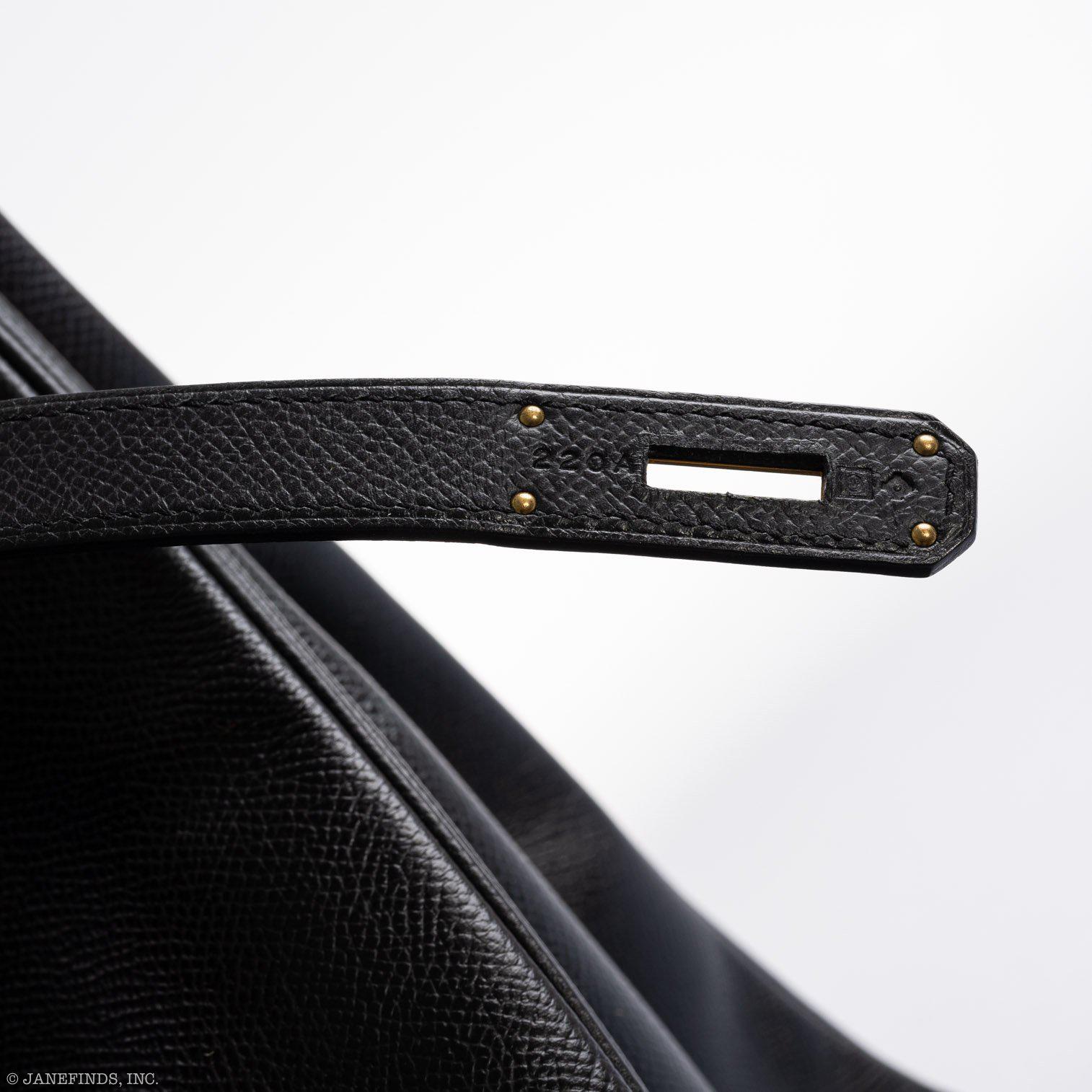 Hermès Birkin 40 Black Epsom Leather Gold Hardware - 2011, Square O