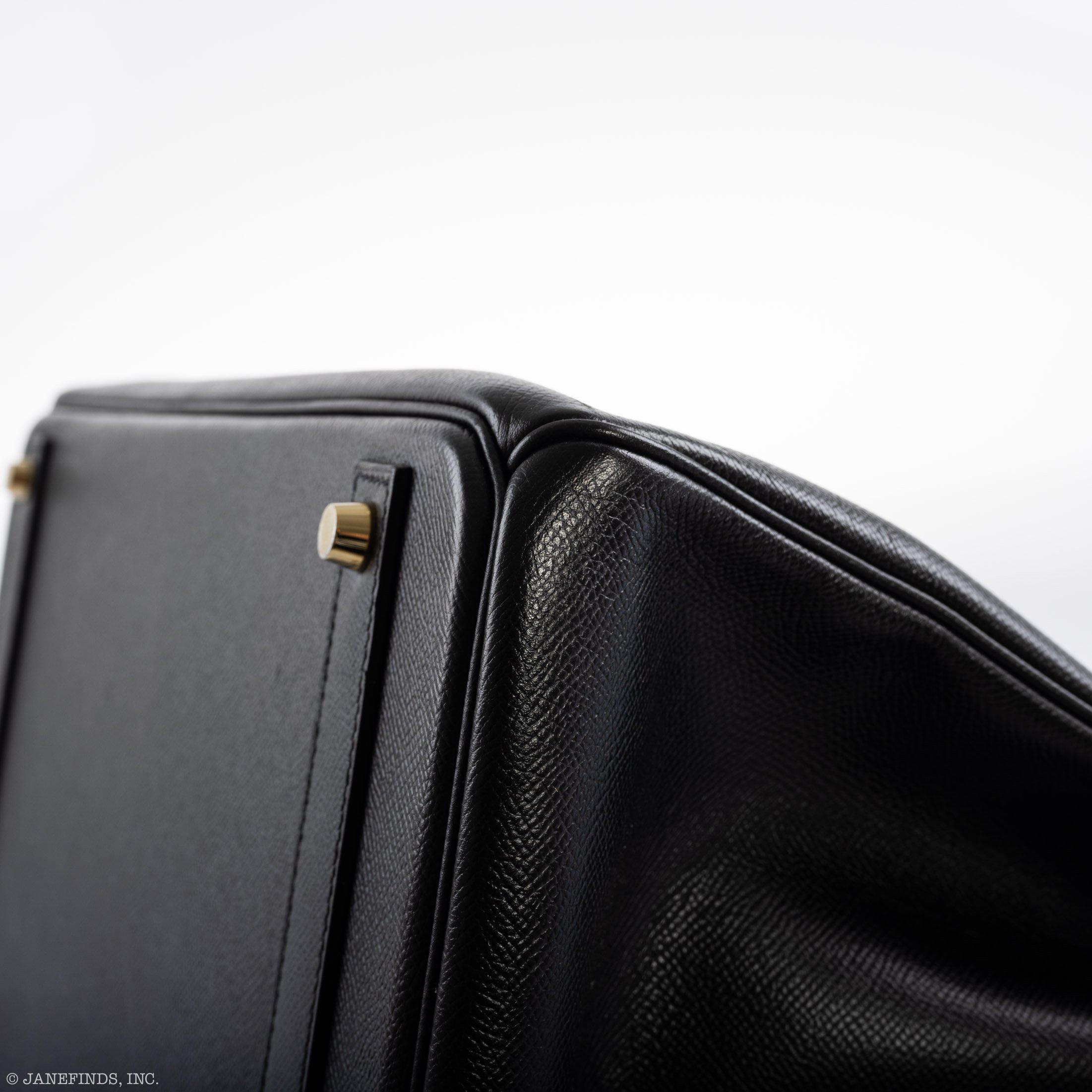 Hermès Birkin 40 Black Epsom Leather Gold Hardware - 2011, Square O