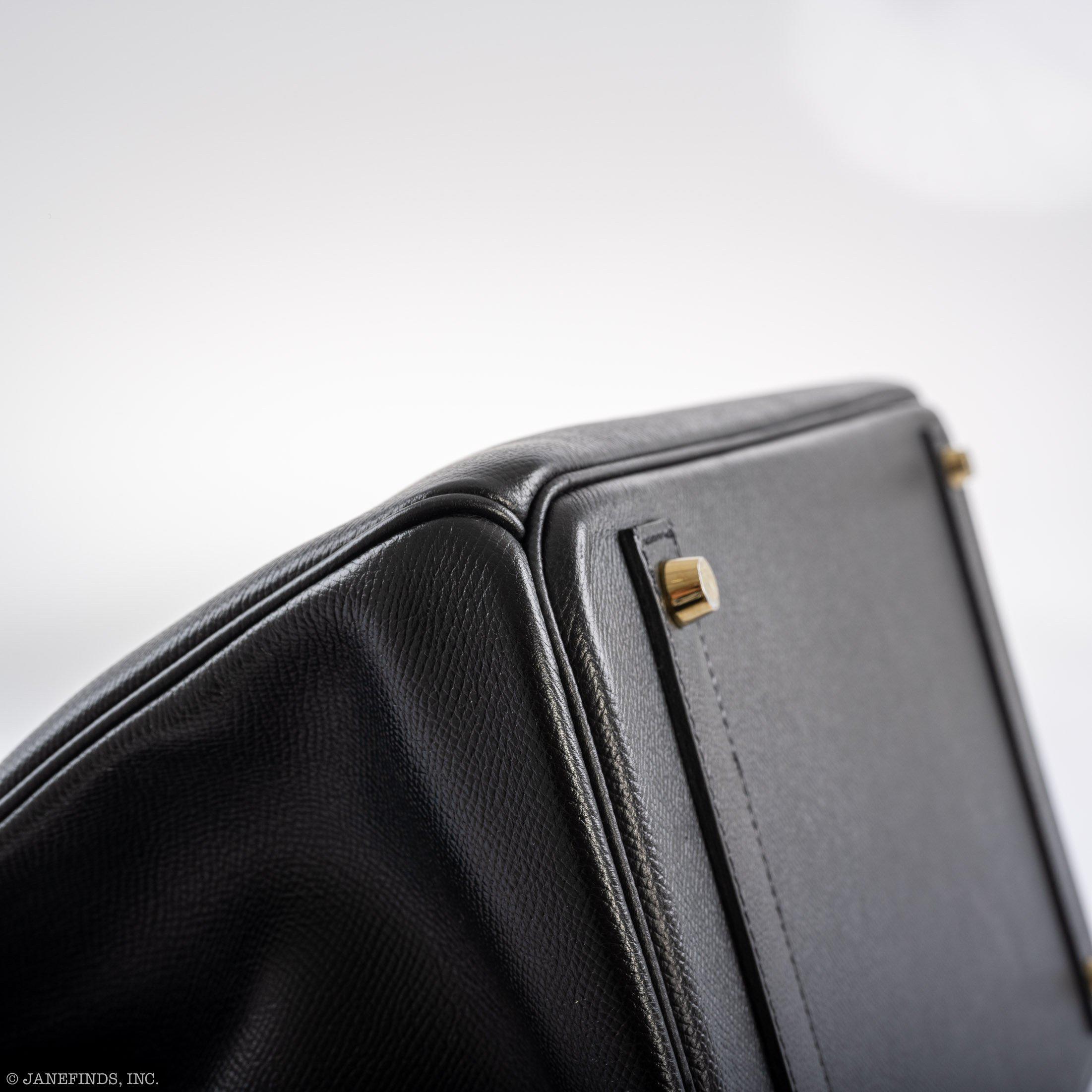 Hermès Birkin 40 Black Epsom Leather Gold Hardware - 2011, Square O