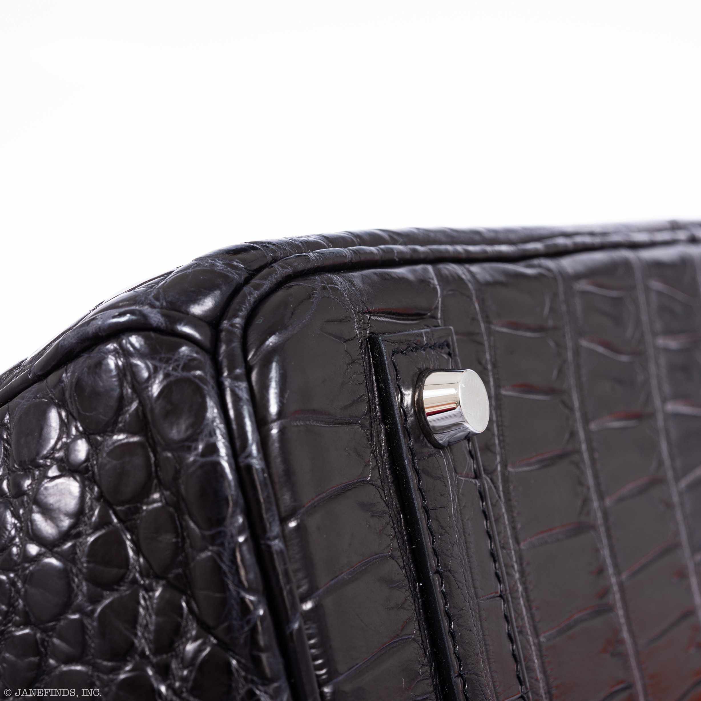 Hermès Birkin 40 Black Matte Crocodile Porosus Palladium Hardware