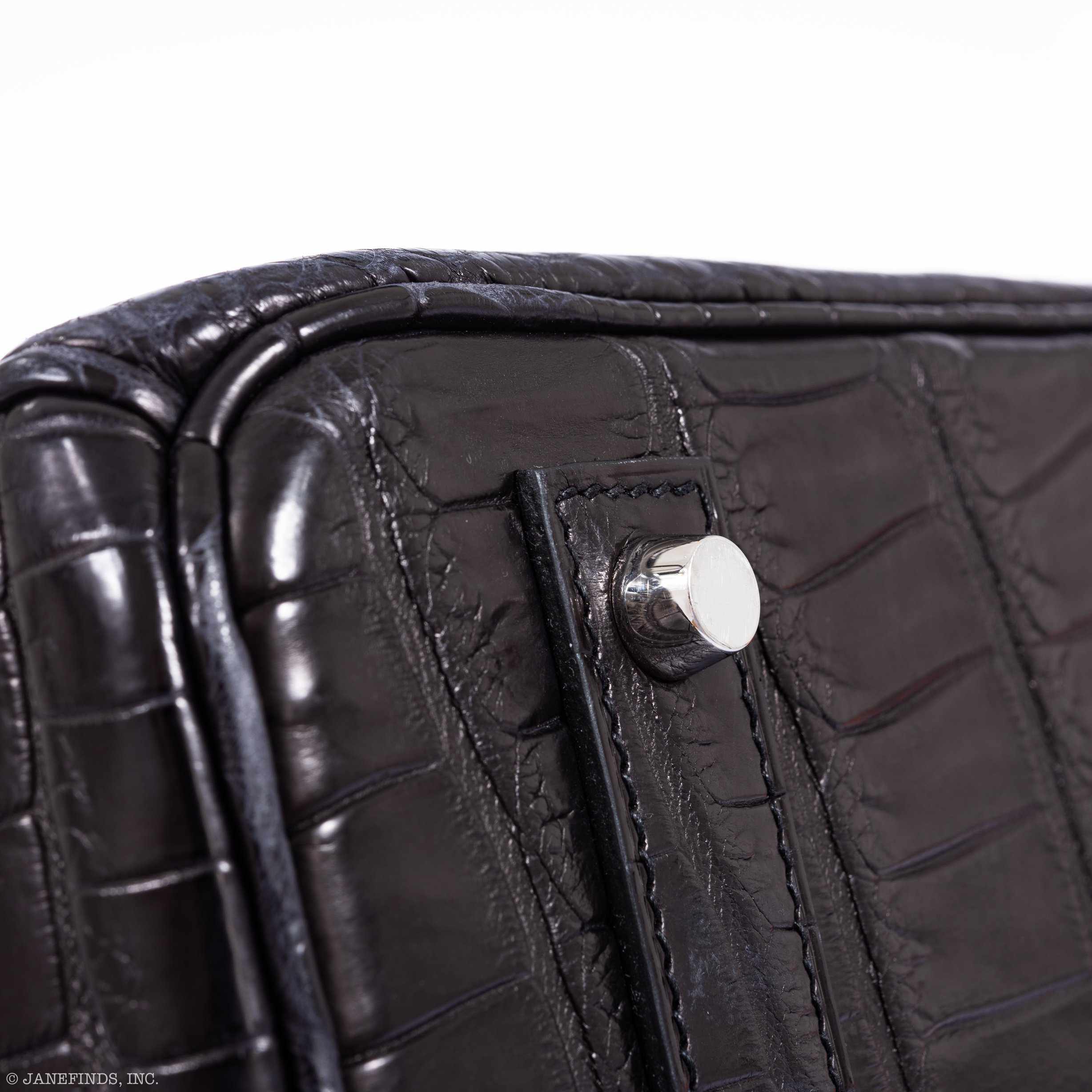 Hermès Birkin 40 Black Matte Crocodile Porosus Palladium Hardware