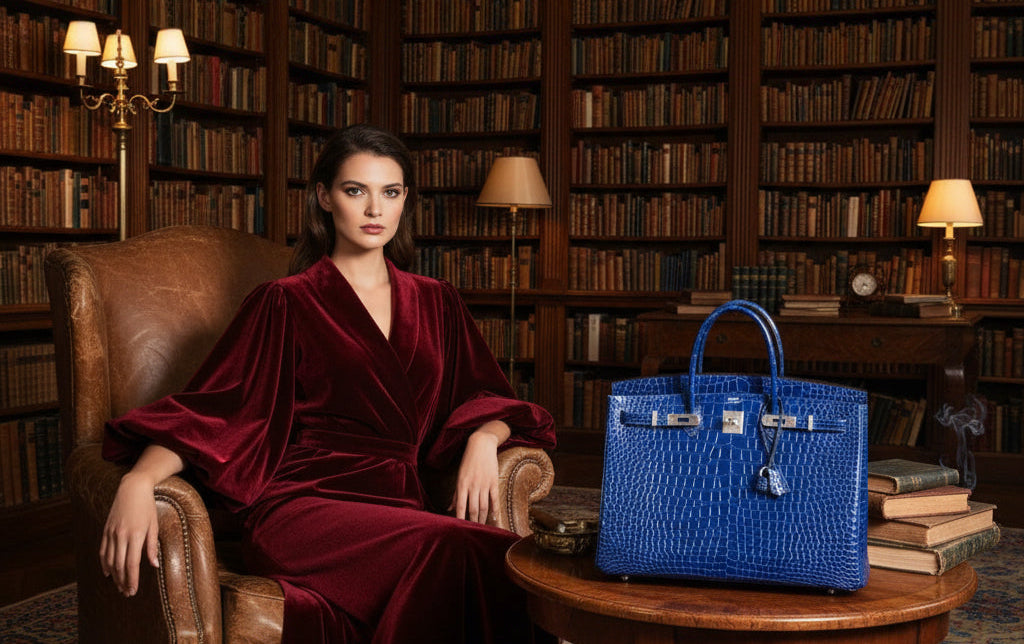 Hermès Birkin 40 Bleu Électrique Shiny Porosus Crocodile Palladium Hardware