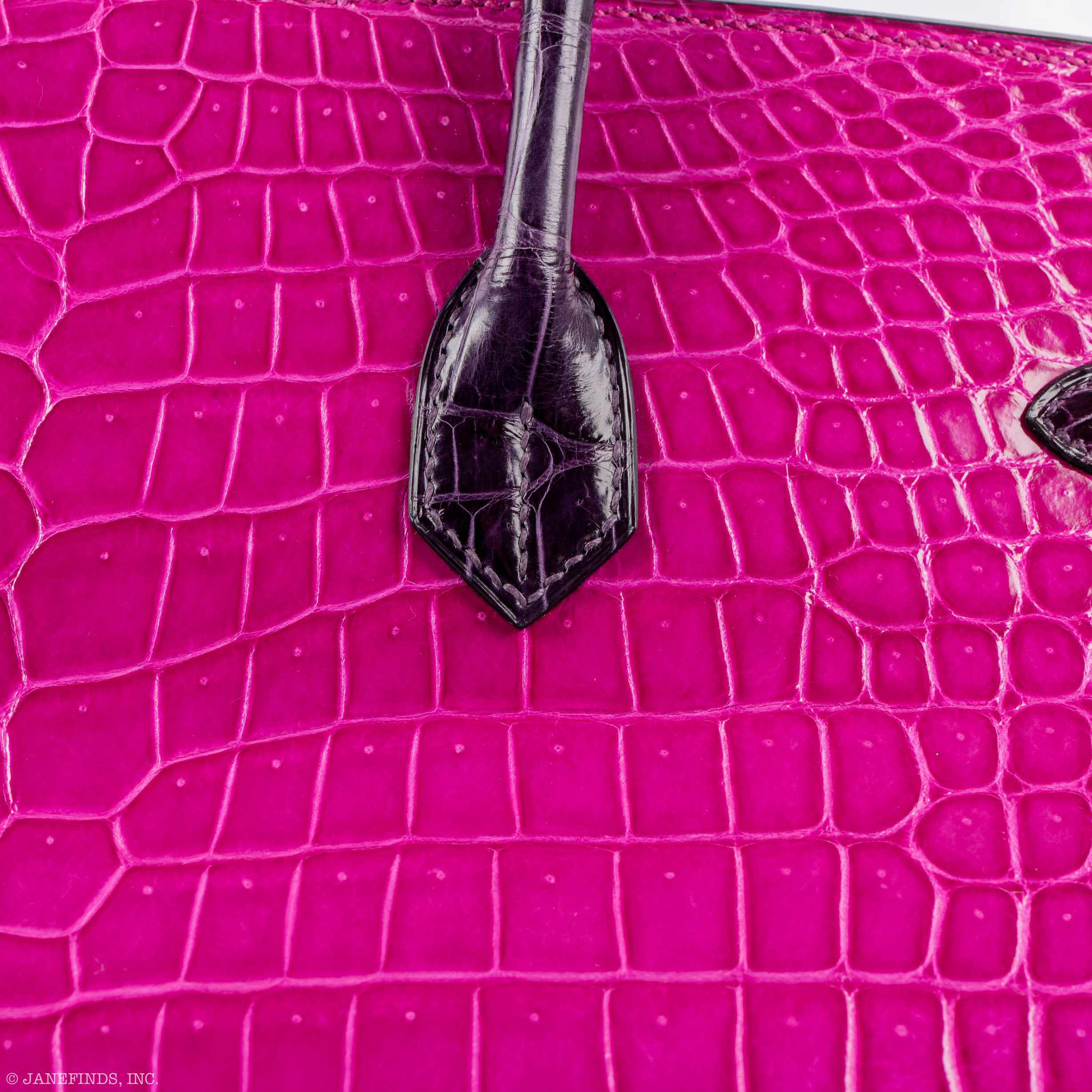 Hermès Birkin 40 Blue Electric, Rose Scheherazade, and Cassis Shiny Porosus Crocodile Palladium Hardware
