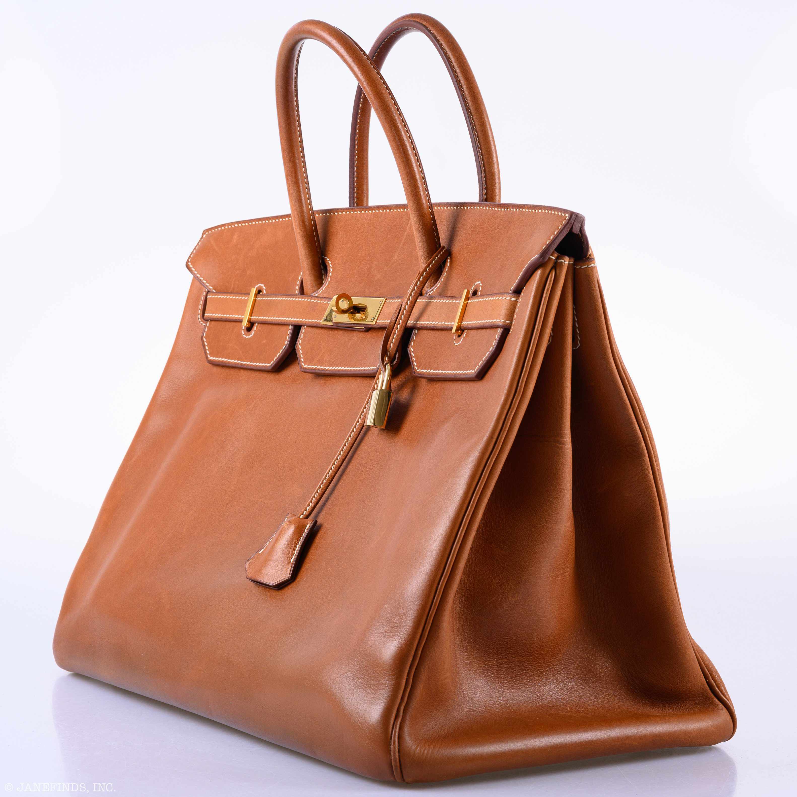 Hermès Birkin 40 Fauve Barenia Leather Gold Hardware - 1994, X Circle