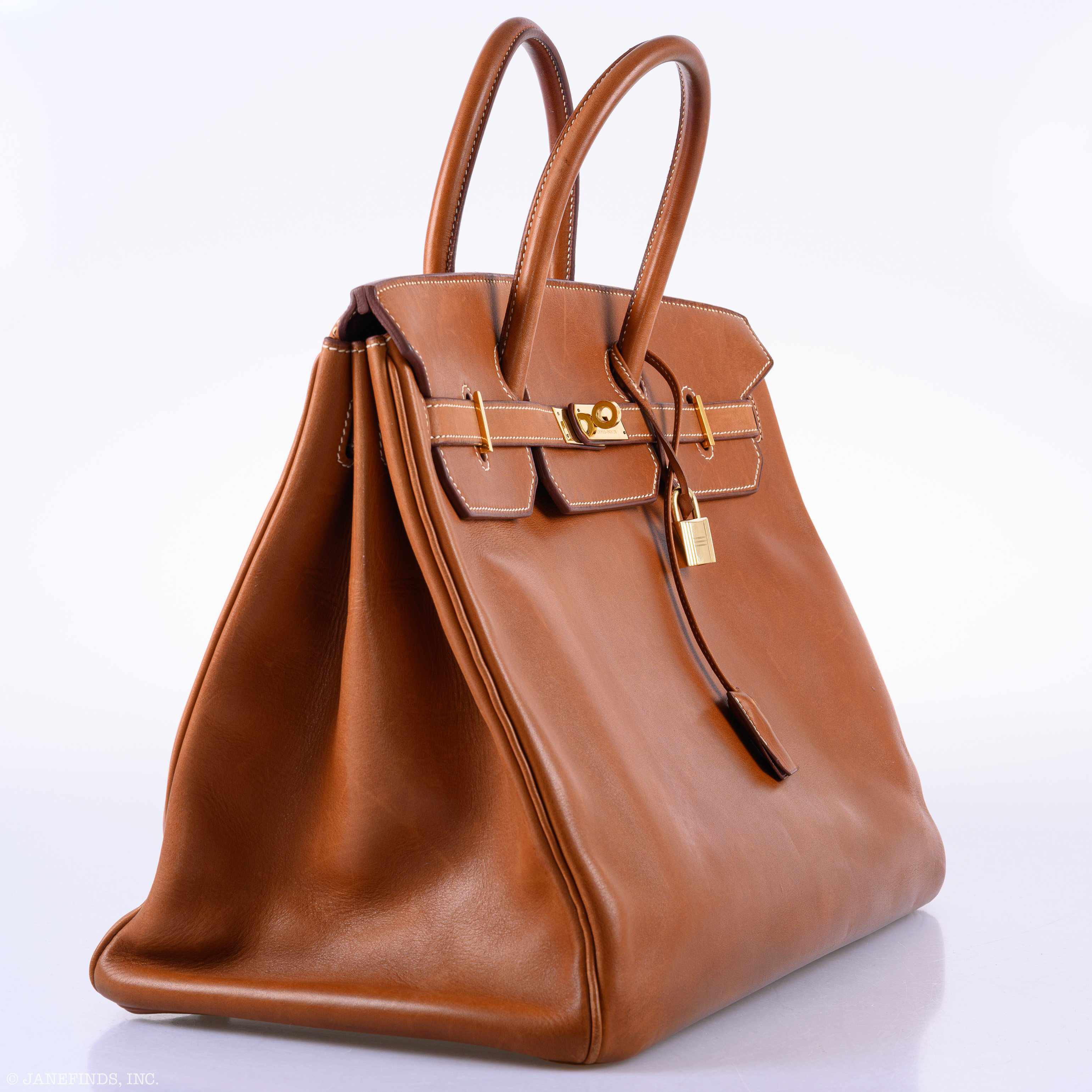 Hermès Birkin 40 Fauve Barenia Leather Gold Hardware - 1994, X Circle