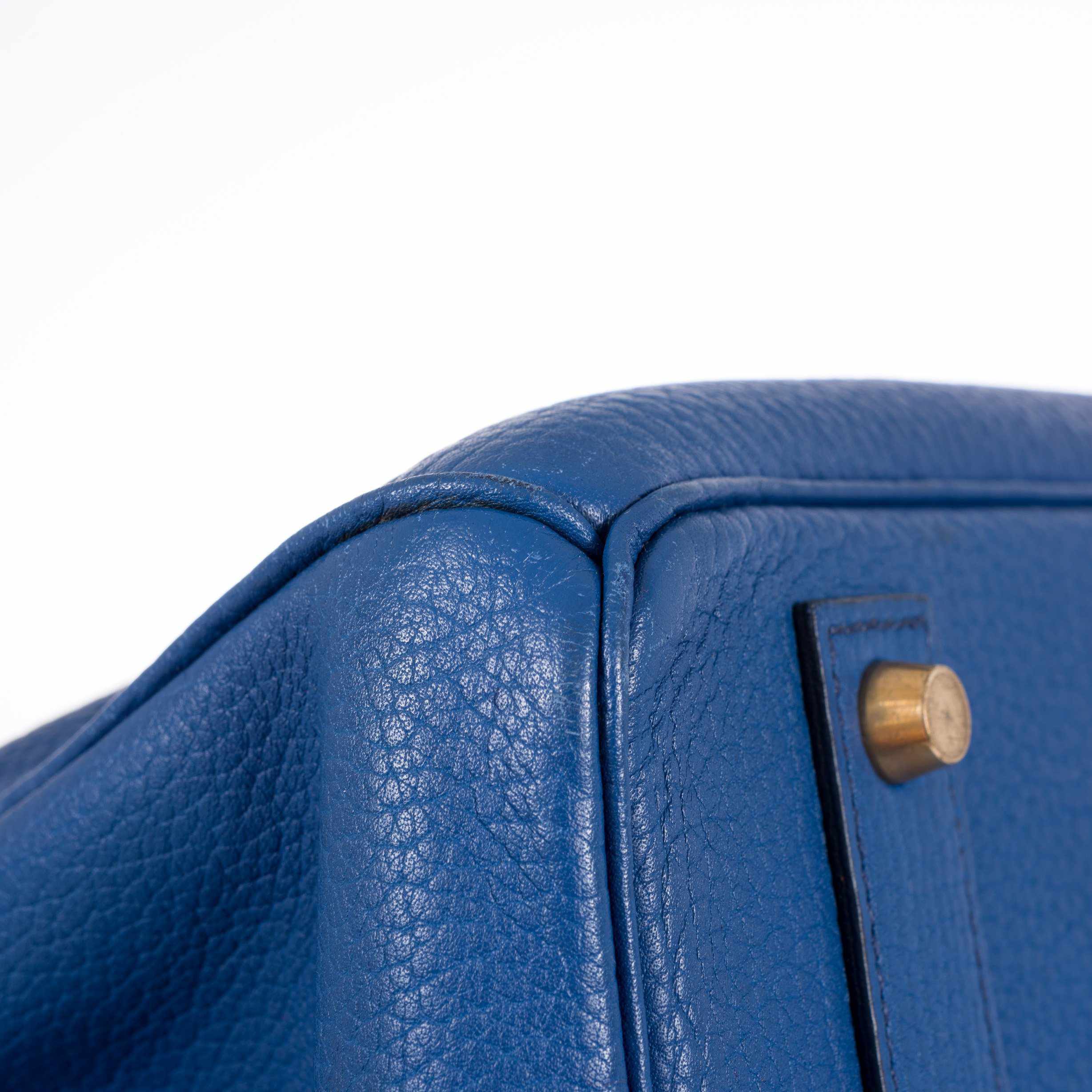 Hermès Birkin 40 French Blue Fjord Gold Hardware