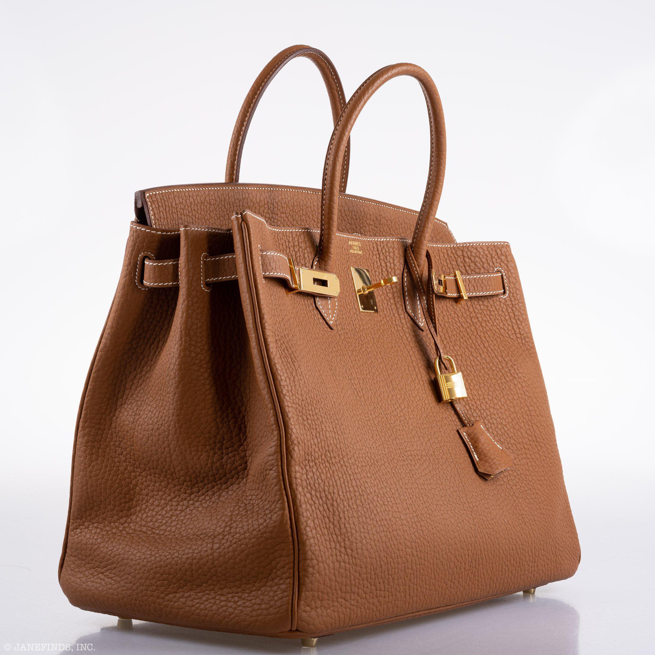 Hermès Birkin 40 Gold Fjord Leather Gold Hardware - Square L