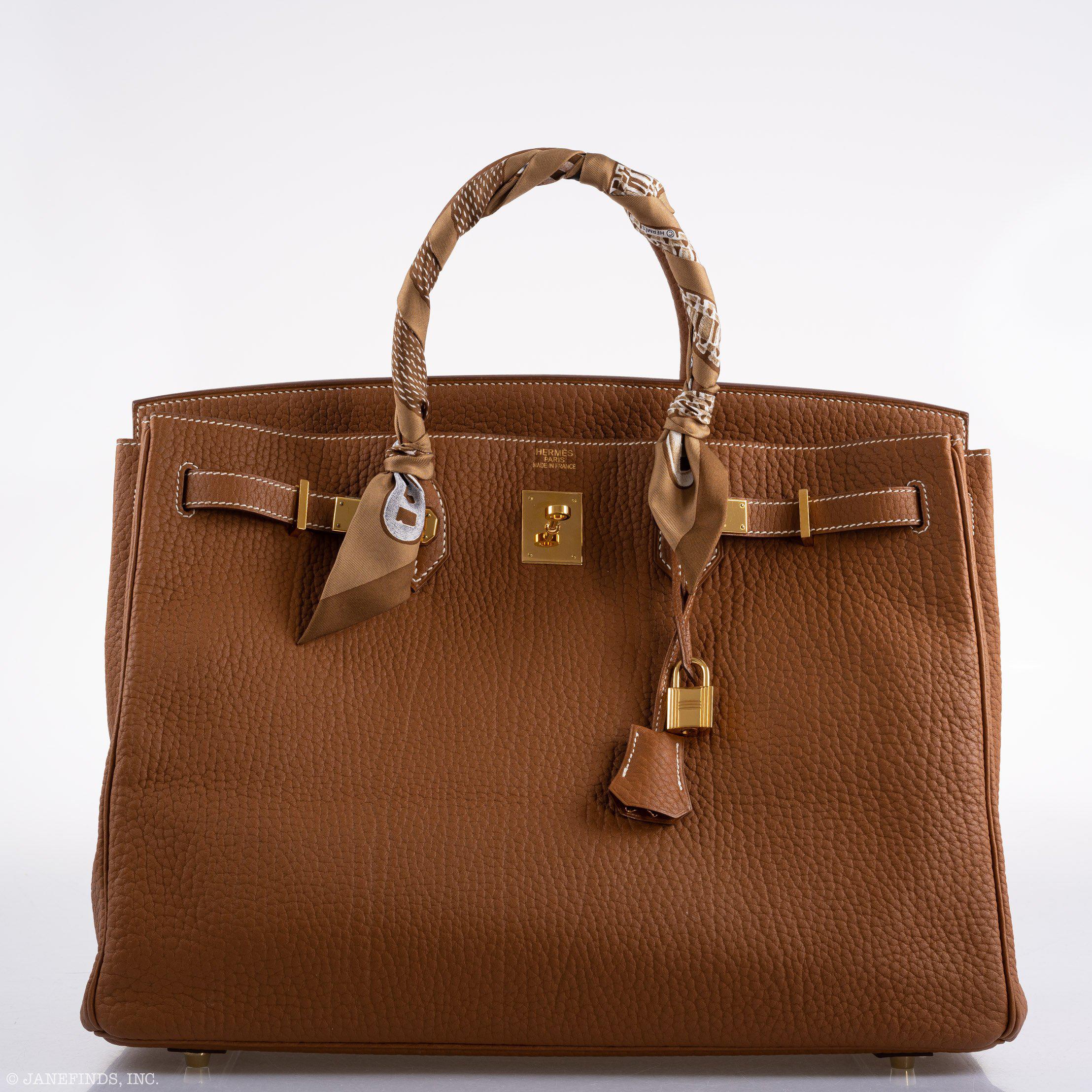Hermès Birkin 40 Gold Fjord Leather Gold Hardware - Square L