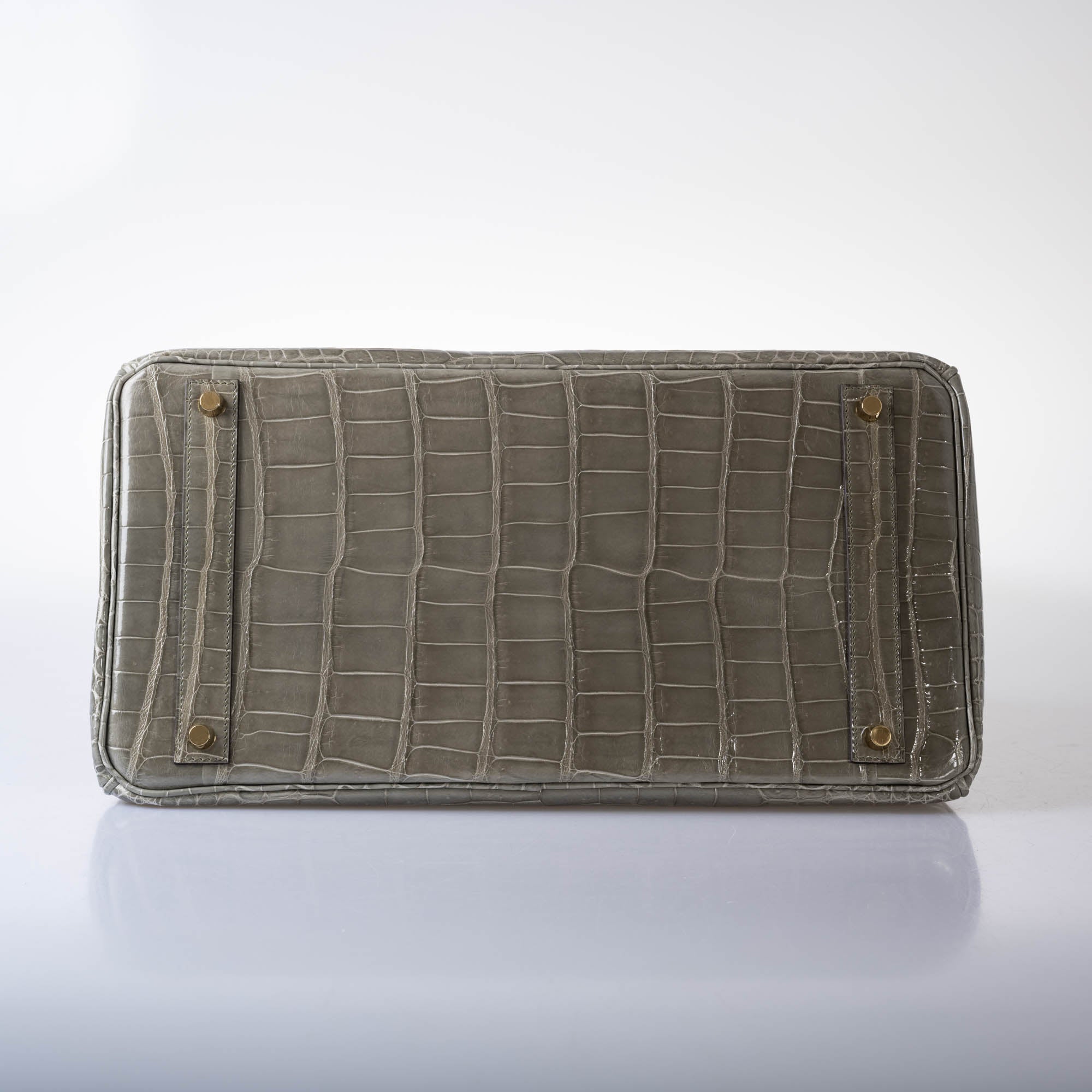 Hermès Birkin 40 Gris Tourterelle Shiny Porosus Crocodile Gold Hardware