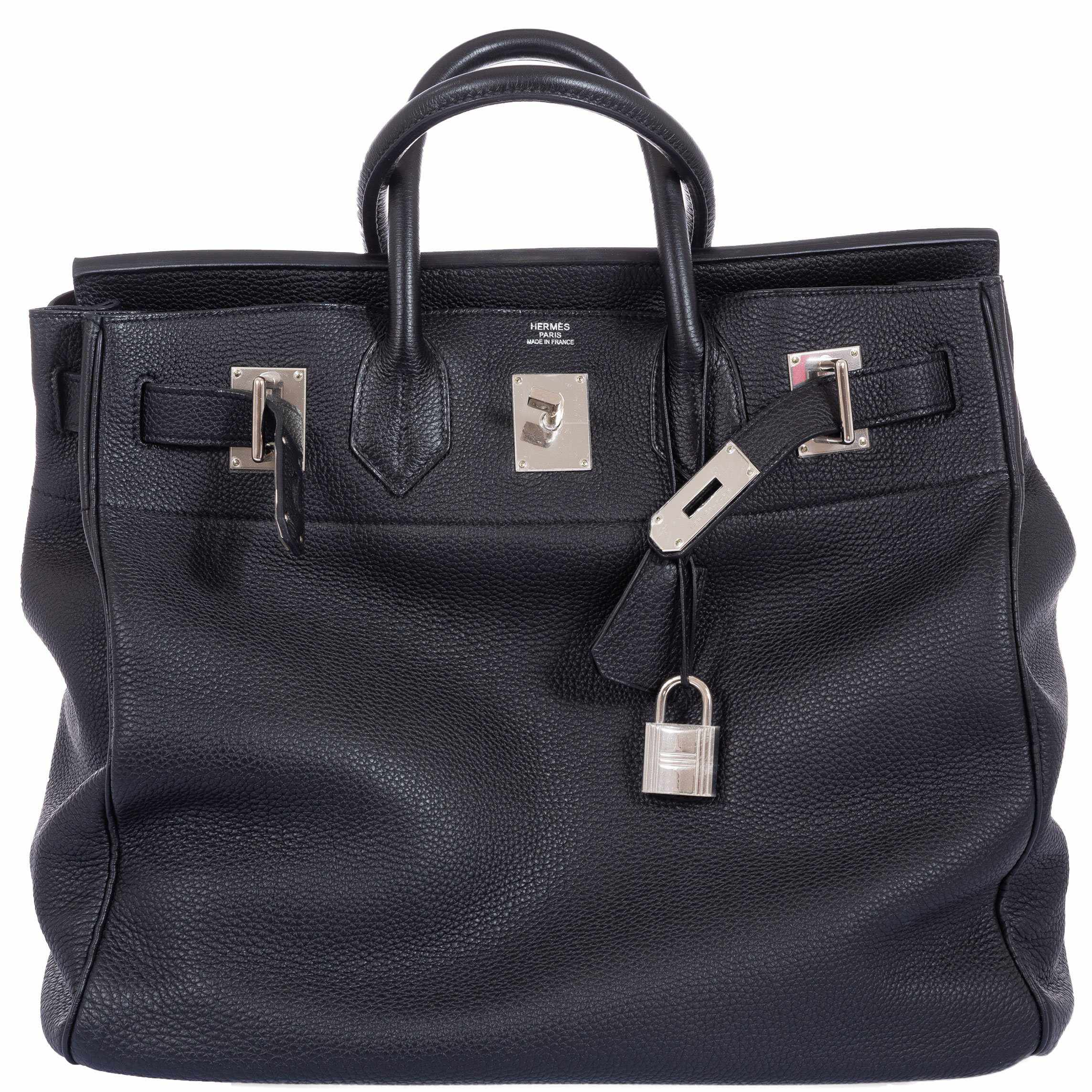 Hermès Birkin 40 HAC Black Clemence Palladium Hardware