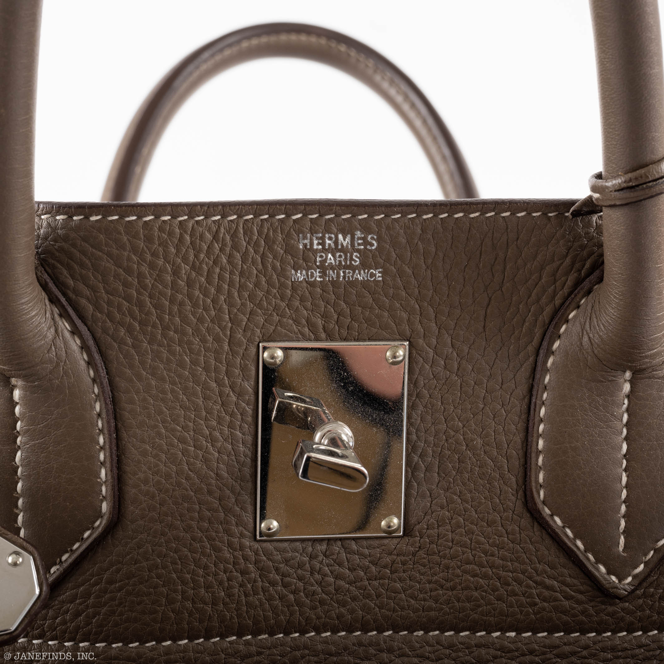 Hermès Birkin 40 HAC Etoupe Clemence Palladium Hardware
