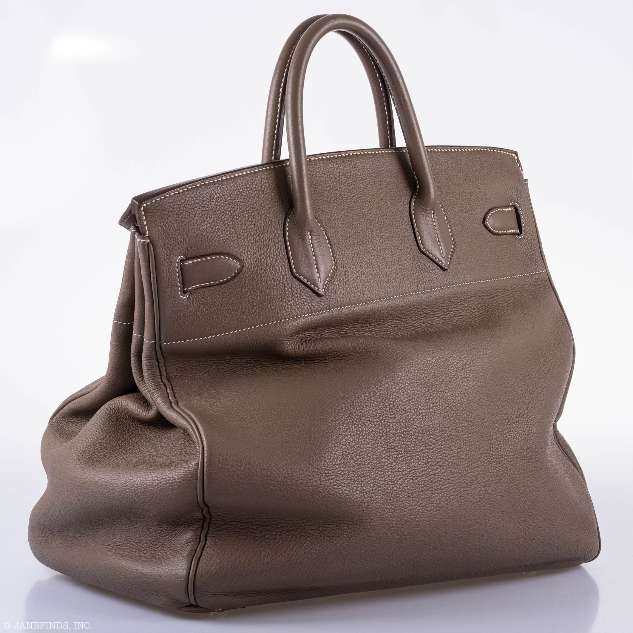 Hermès Birkin 40 HAC Etoupe Clemence Palladium Hardware