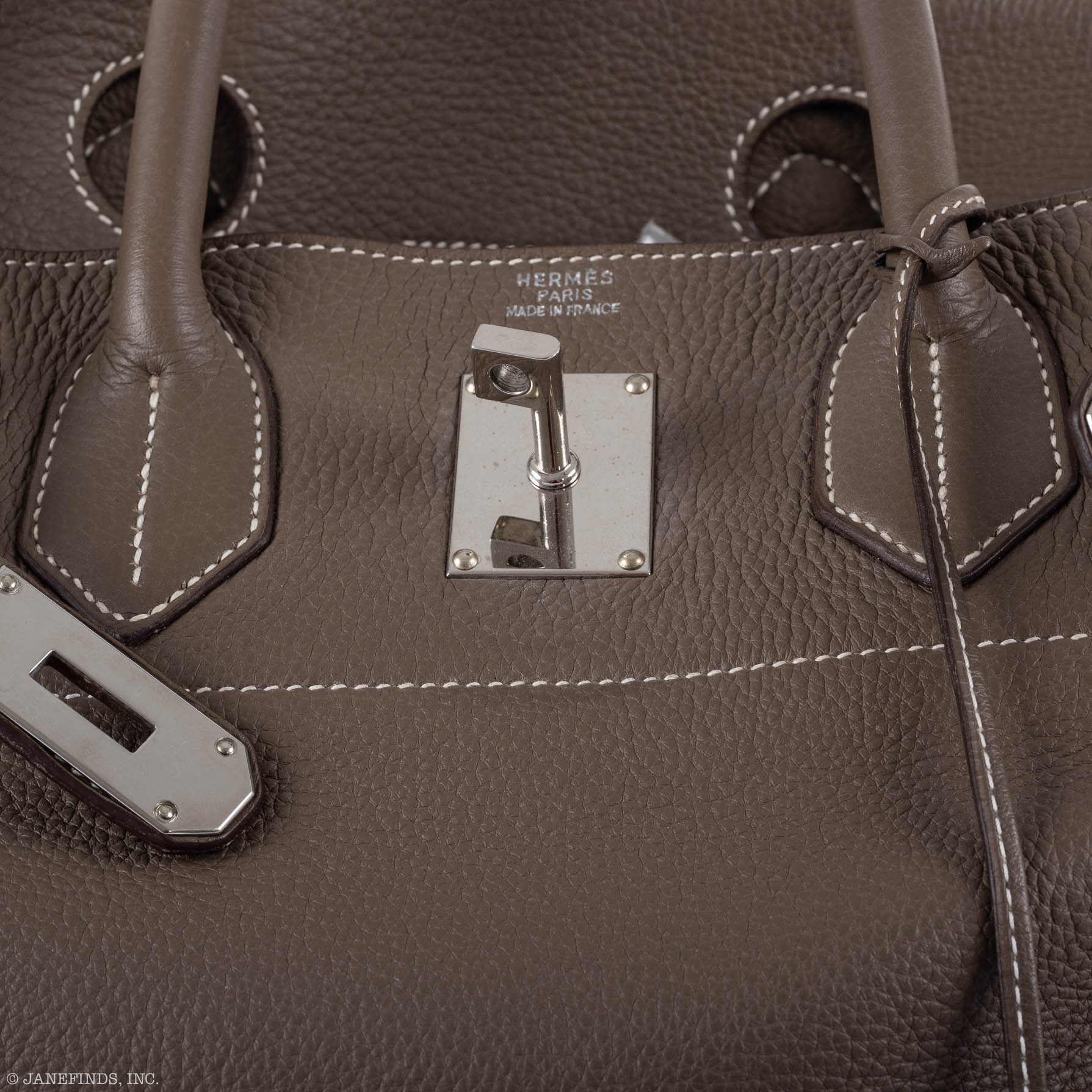 Hermès Birkin 40 HAC Etoupe Clemence Palladium Hardware