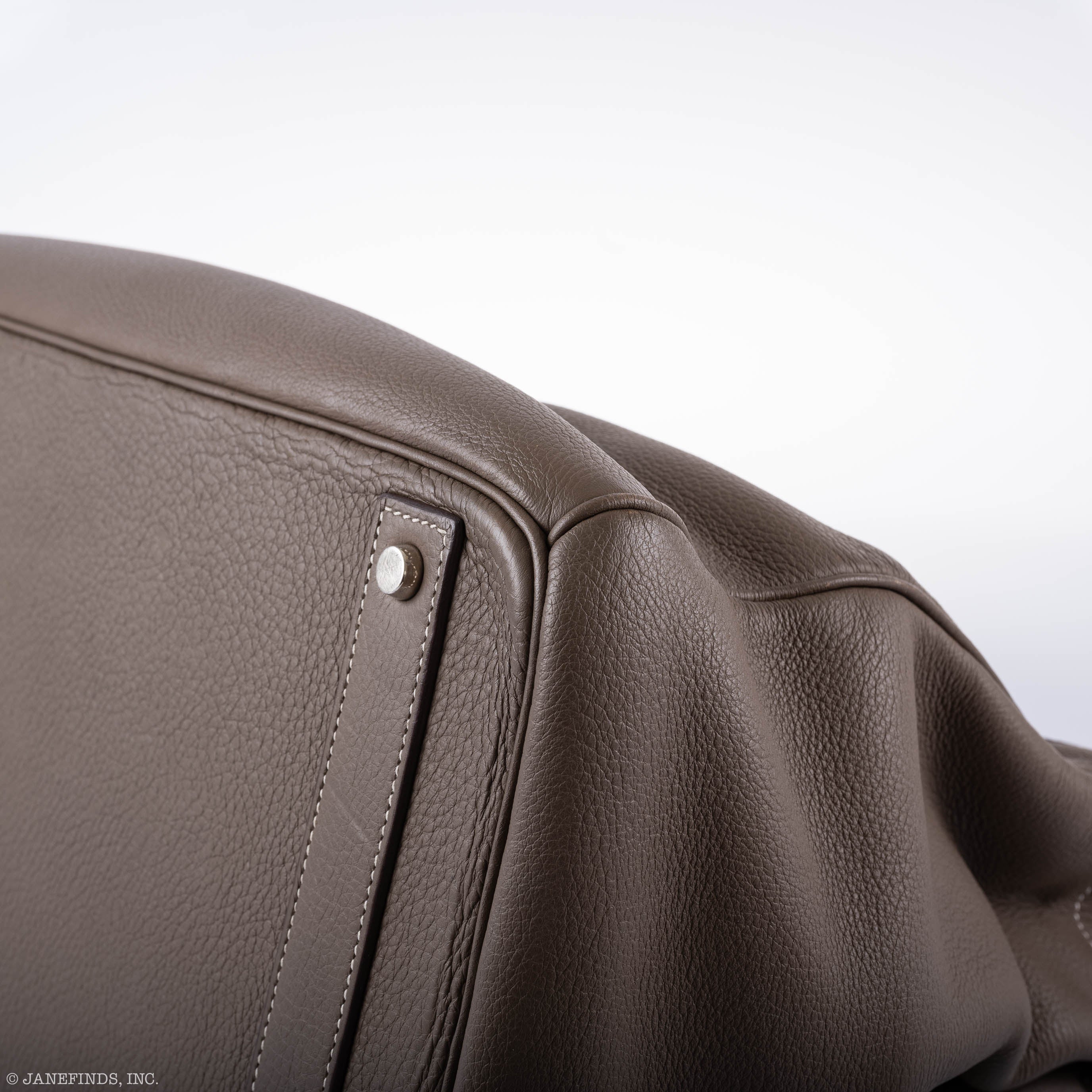 Hermès Birkin 40 HAC Etoupe Clemence Palladium Hardware