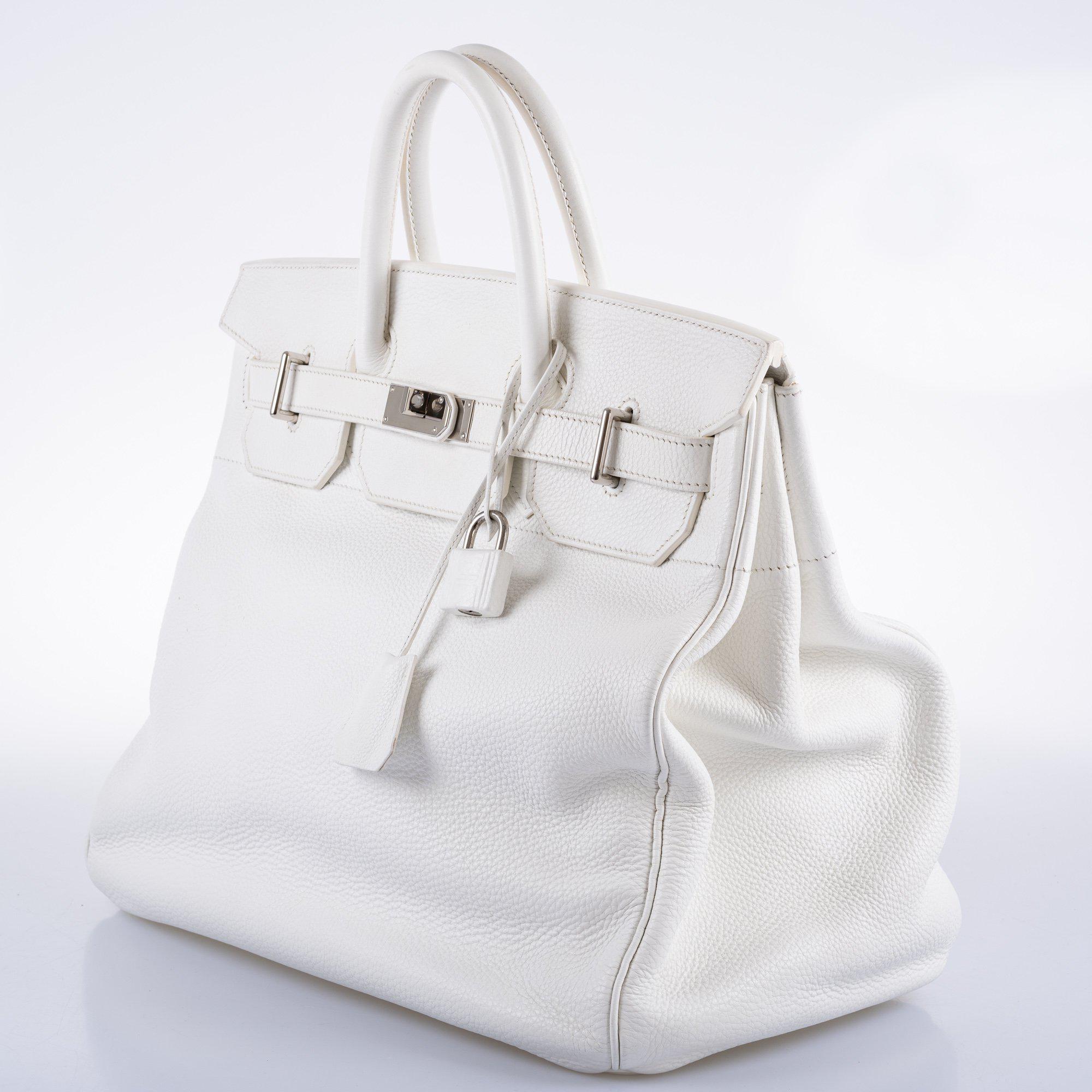 Hermès Birkin 40 HAC White Togo Palladium Hardware