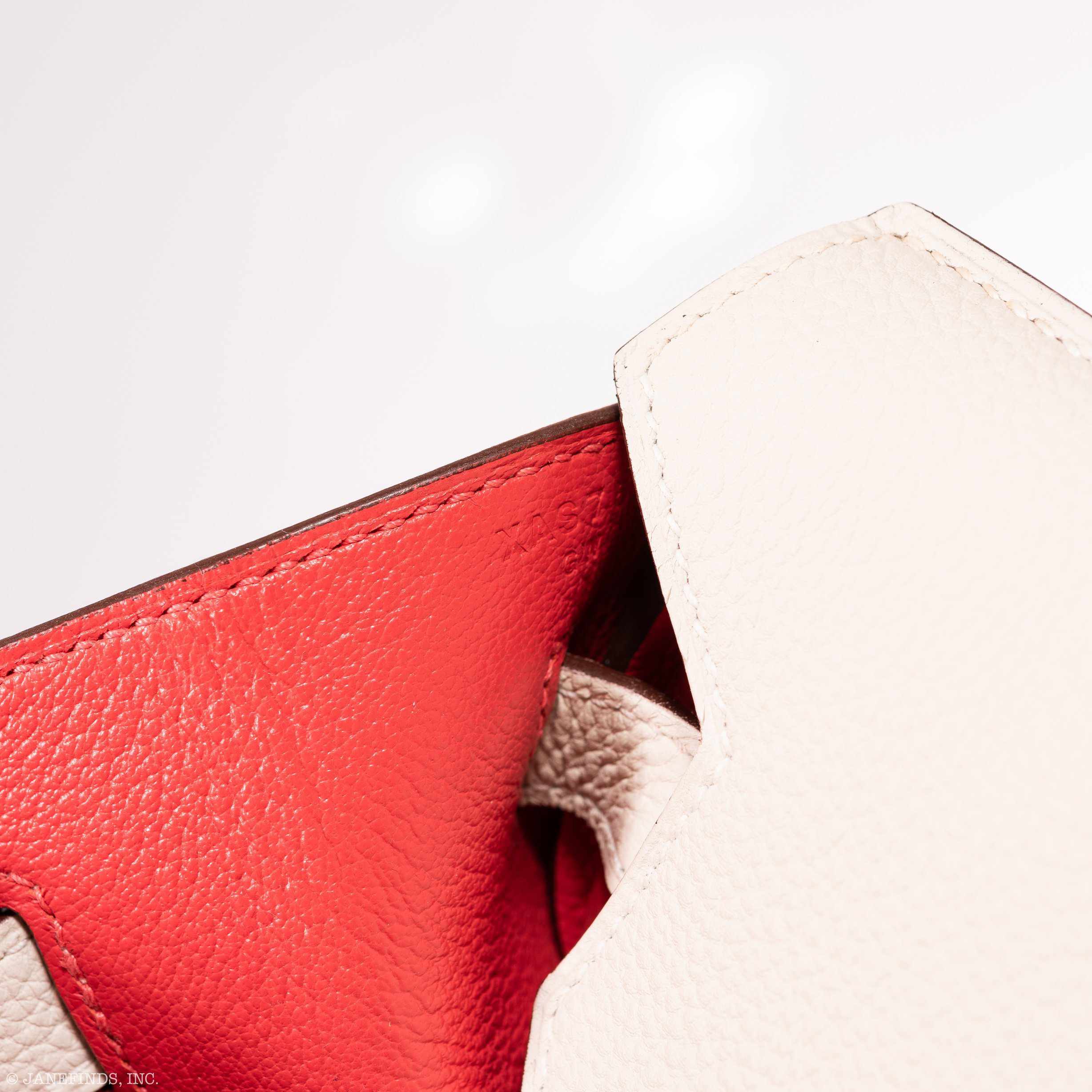 Hermès Birkin 40 HSS Craie And Vermillion Red Togo Gold Hardware
