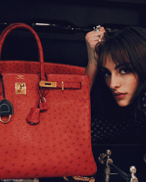 Hermès Birkin 40 Rouge Vif Ostrich with Gold Hardware