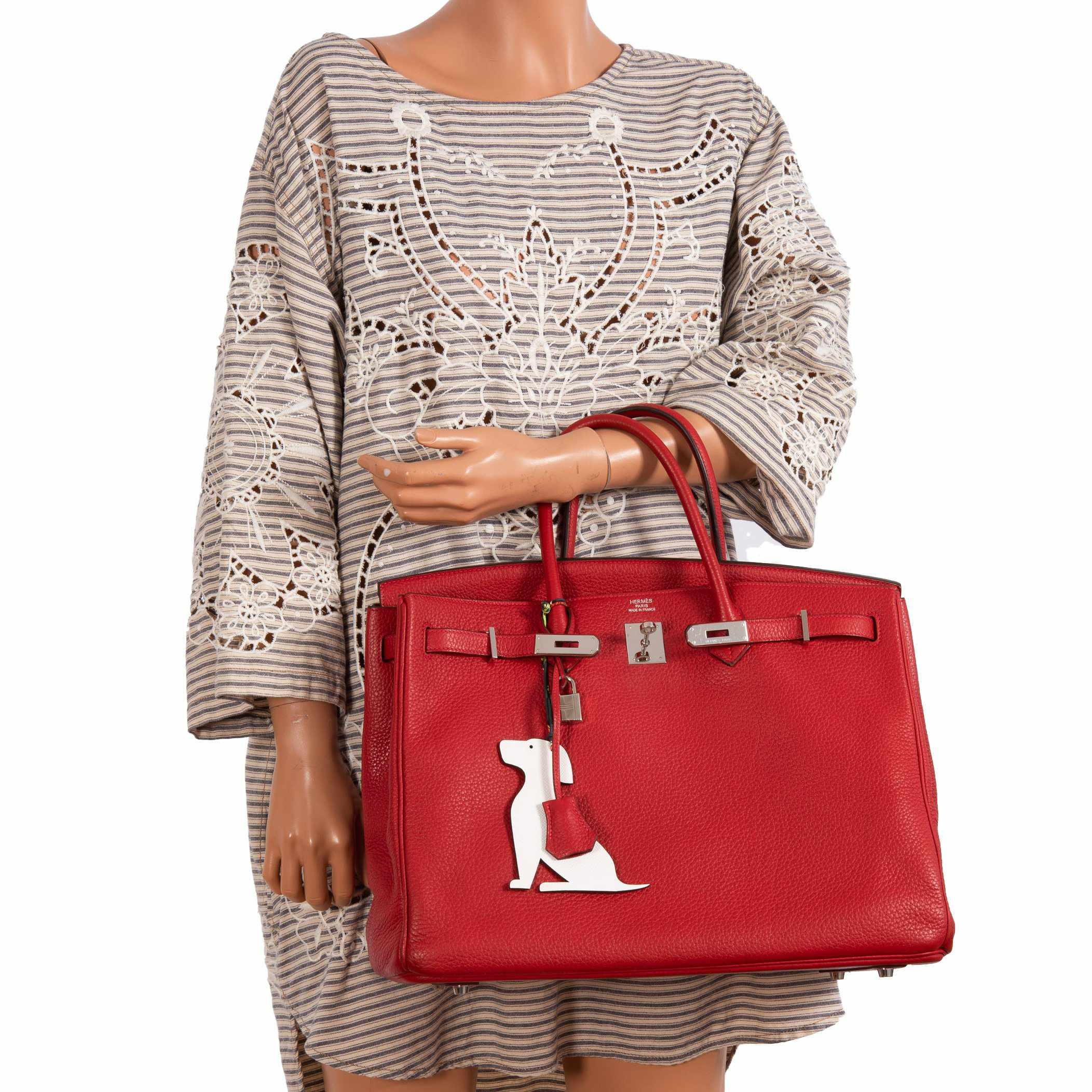 Hermès Birkin 40 Rouge Vif Togo Palladium Hardware