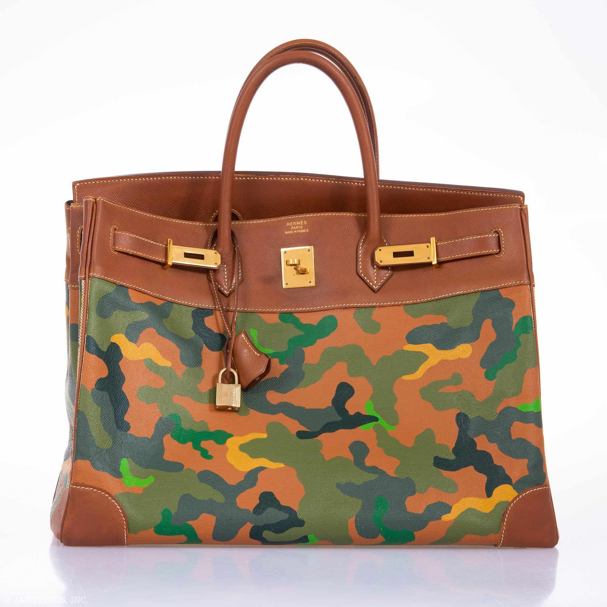 Hermès Birkin 40 Toile Epsom Camouflage Gold Hardware * JaneFinds Custom Shop