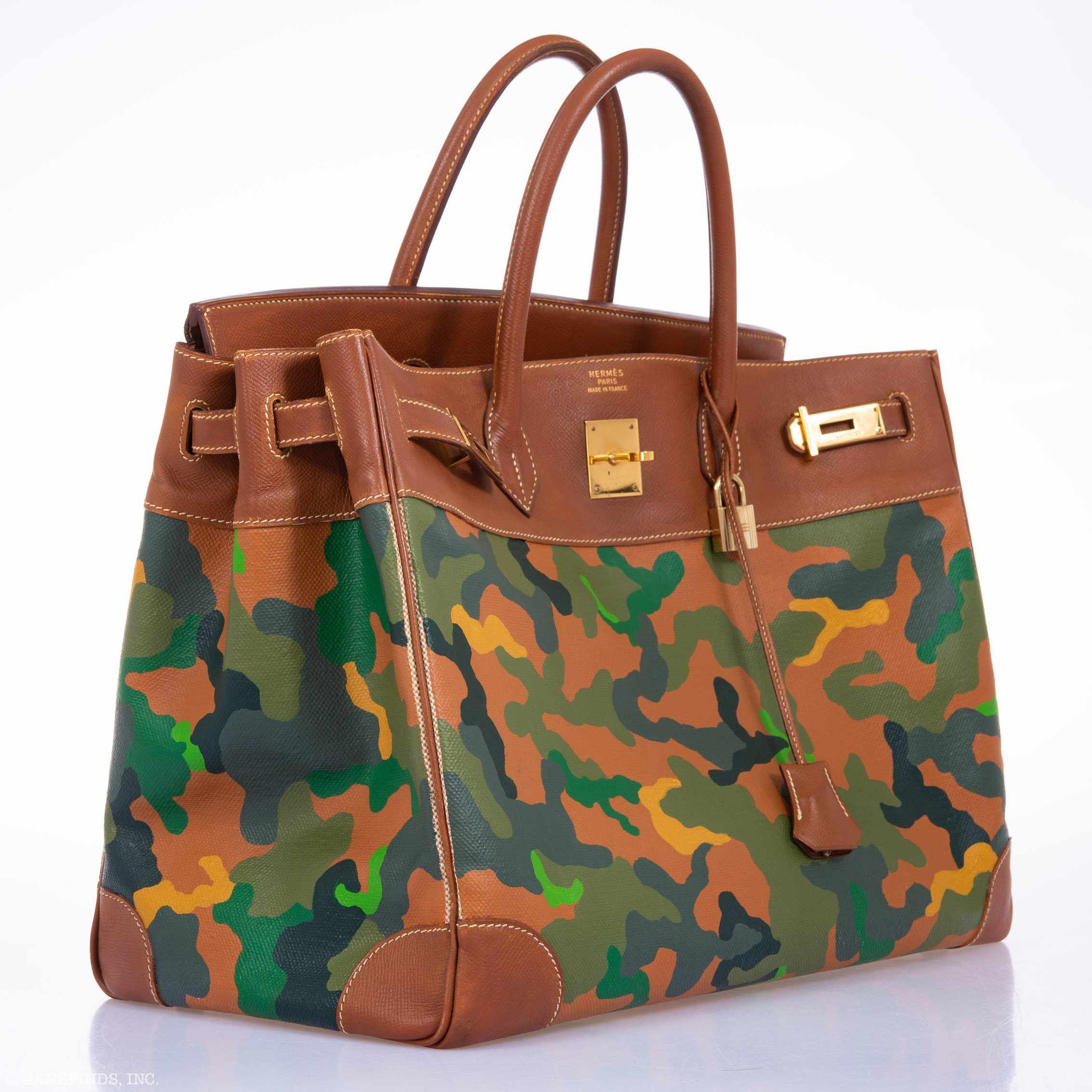 Hermès Birkin 40 Toile Epsom Camouflage Gold Hardware * JaneFinds Custom Shop