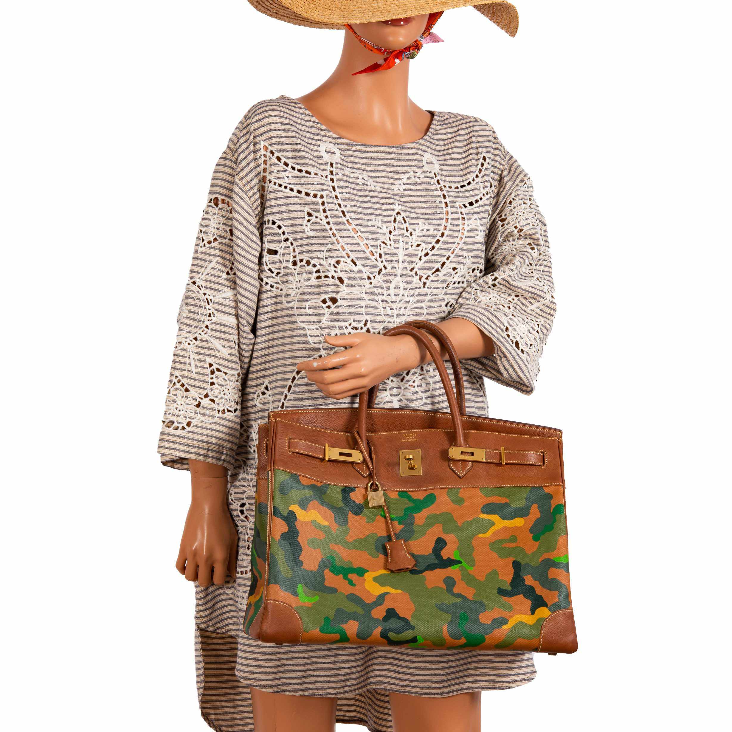 Hermès Birkin 40 Toile Epsom Camouflage Gold Hardware * JaneFinds Custom Shop