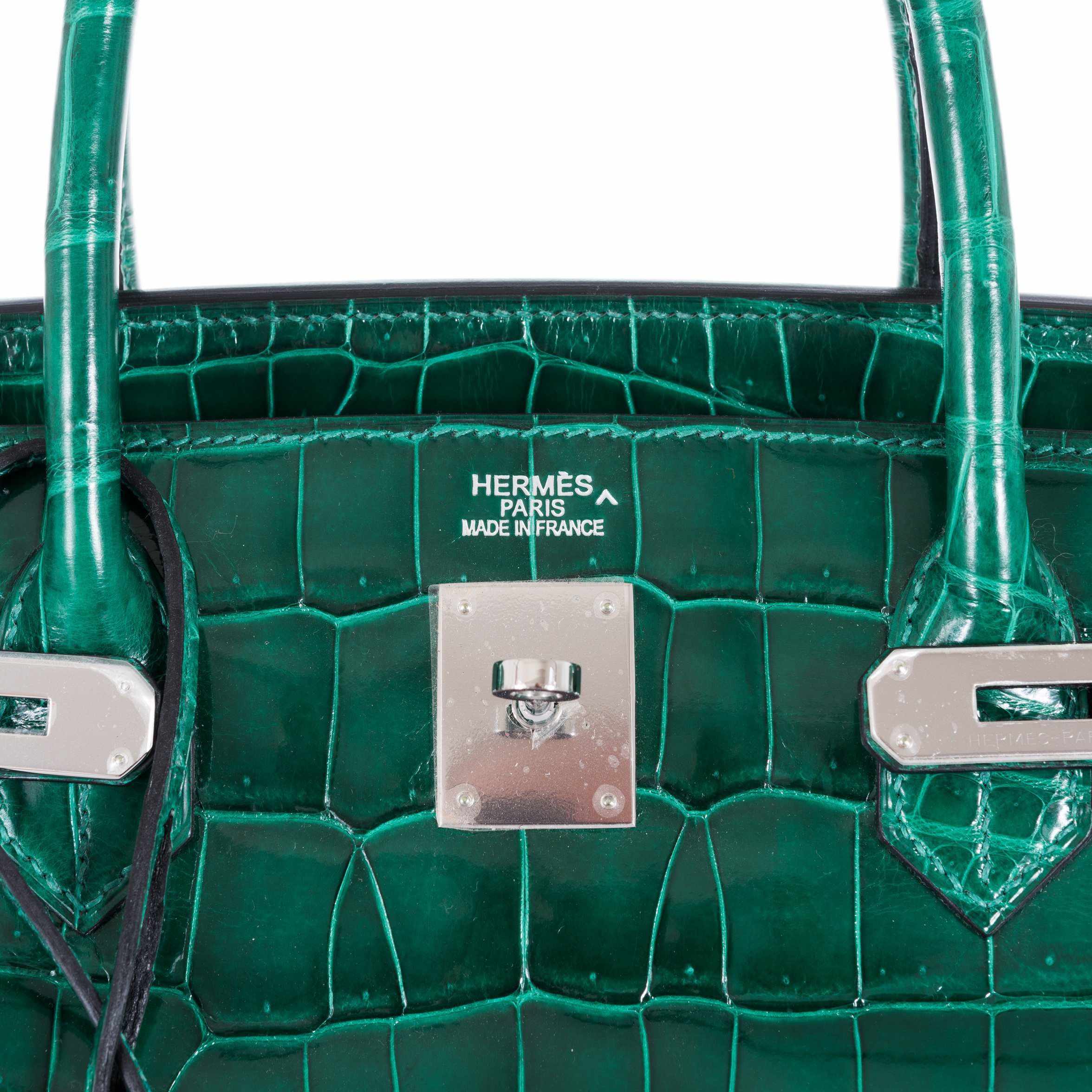 Hermès Birkin 40 Vert Emeraude (Emerald) Porosus Crocodile Palladium Hardware